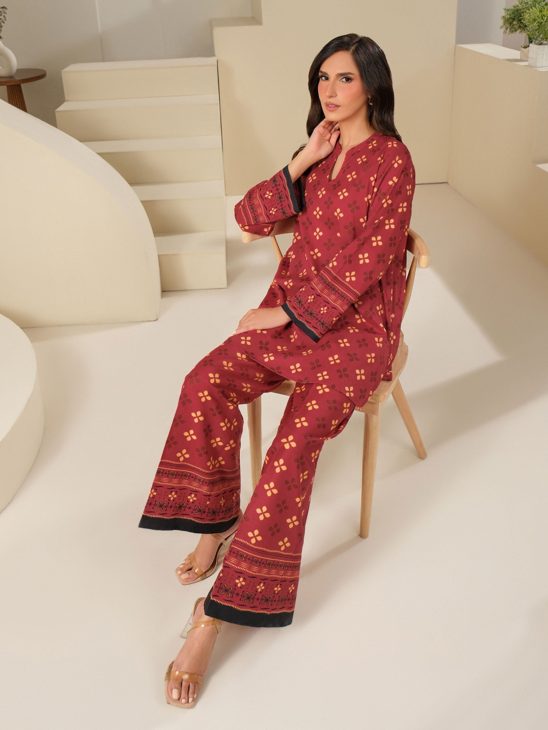 2 Piece Cambric Suit-Printed (Unstitched)