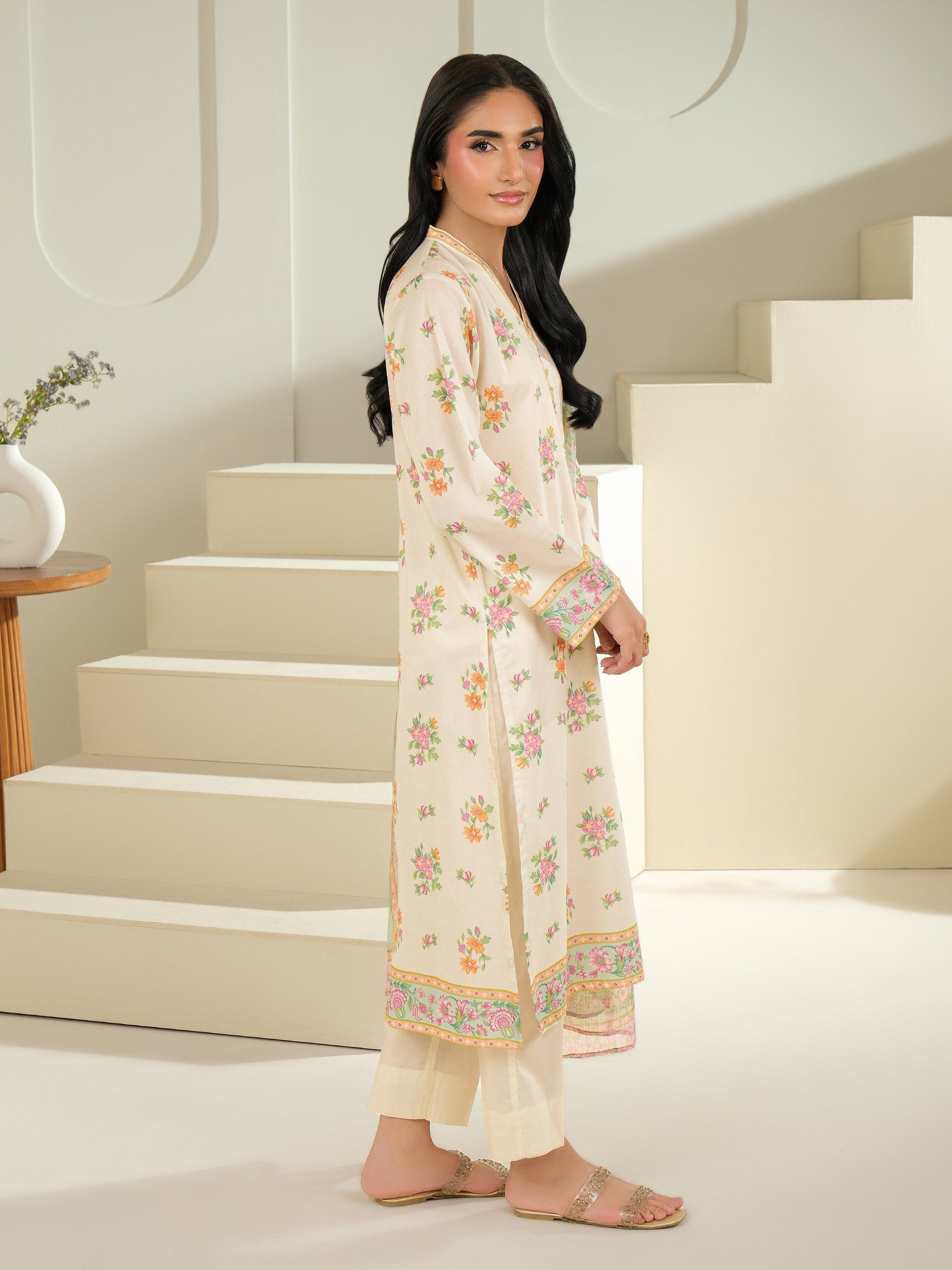 2 Piece Cambric Suit-Printed (Unstitched)