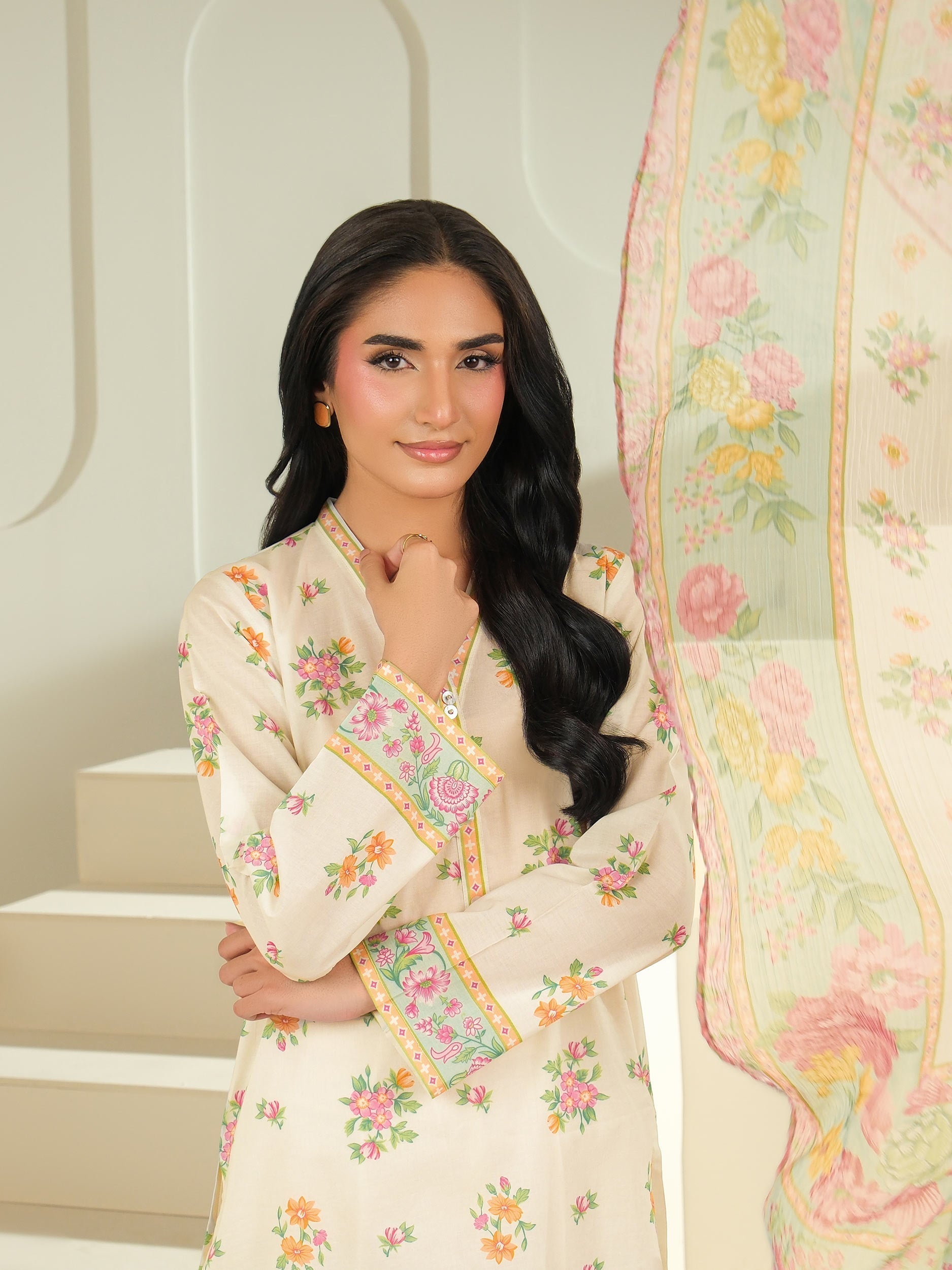 2 Piece Cambric Suit-Printed (Unstitched)