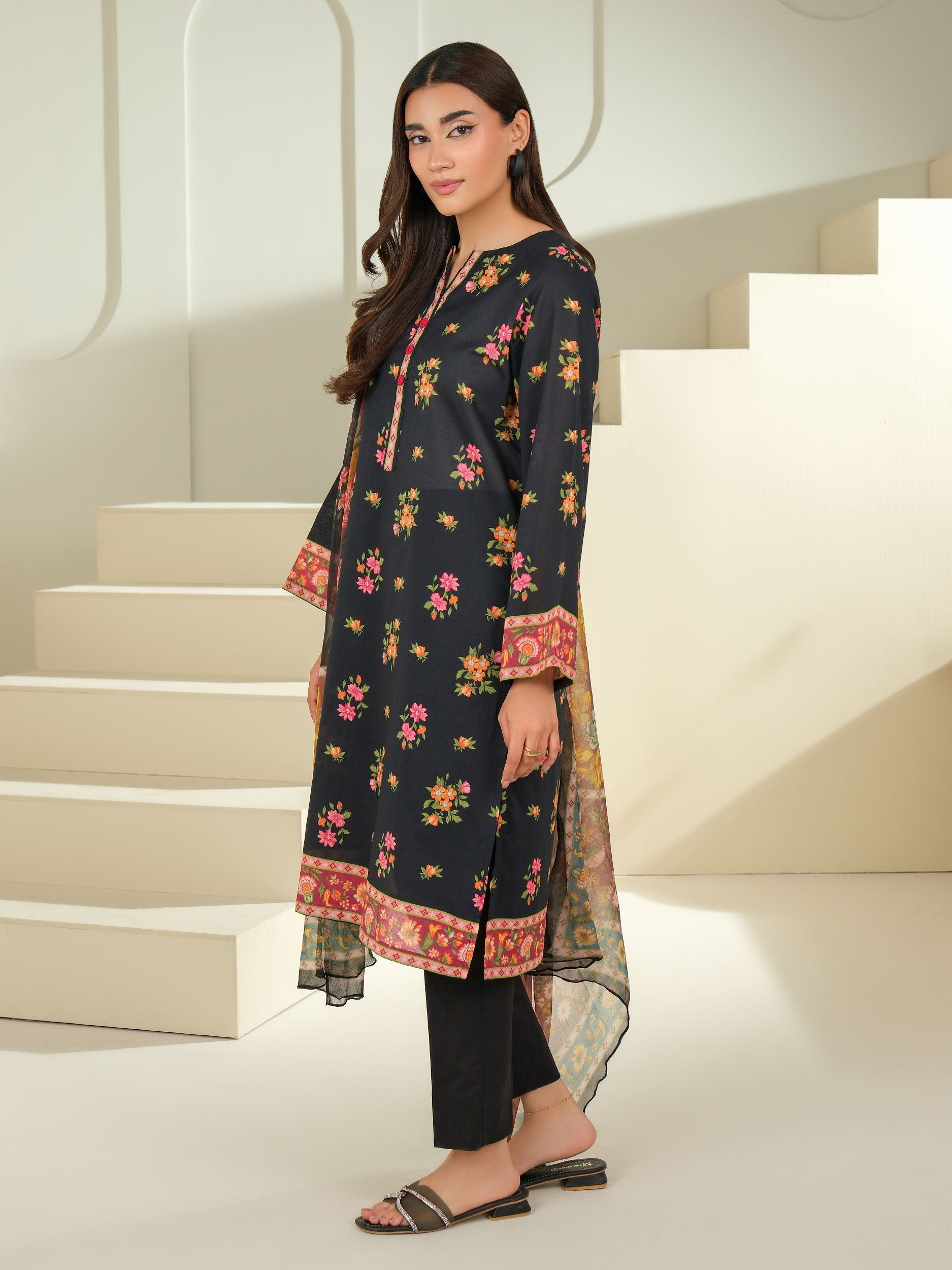2 Piece Cambric Suit-Printed (Unstitched)