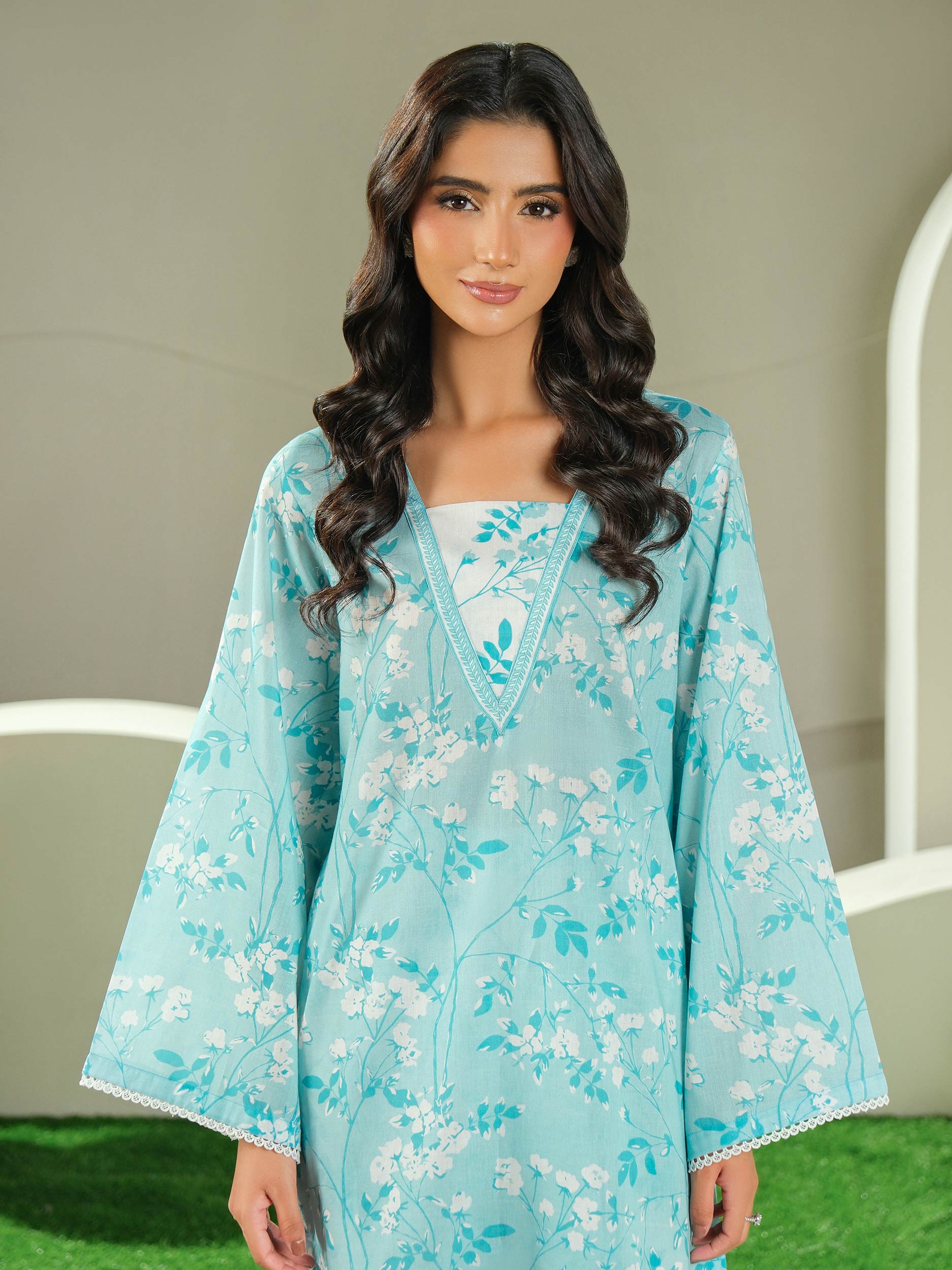 2 Piece Cambric Suit-Printed (Unstitched)