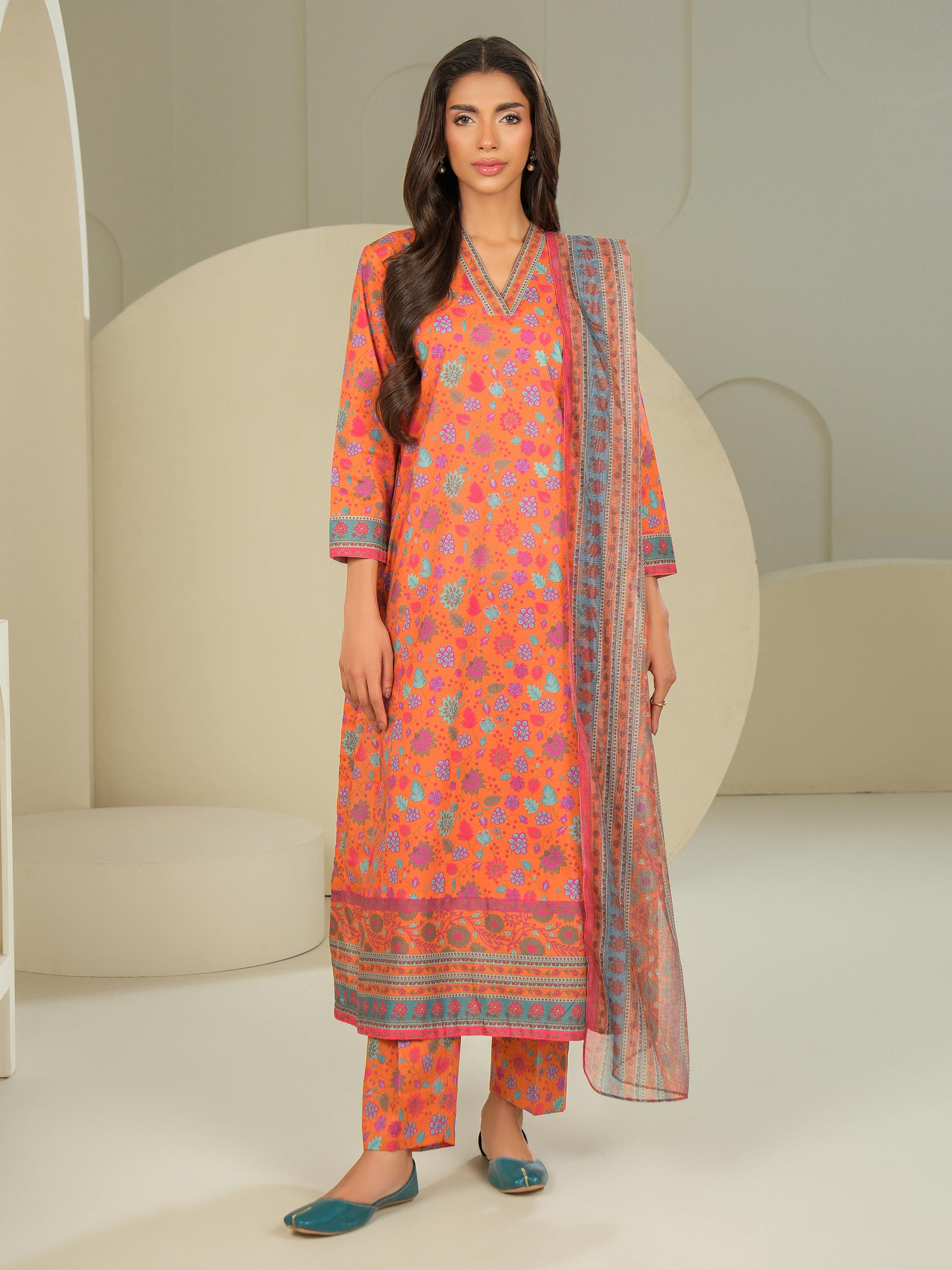 3 Piece Lawn Suit-Printed (Unstitched)