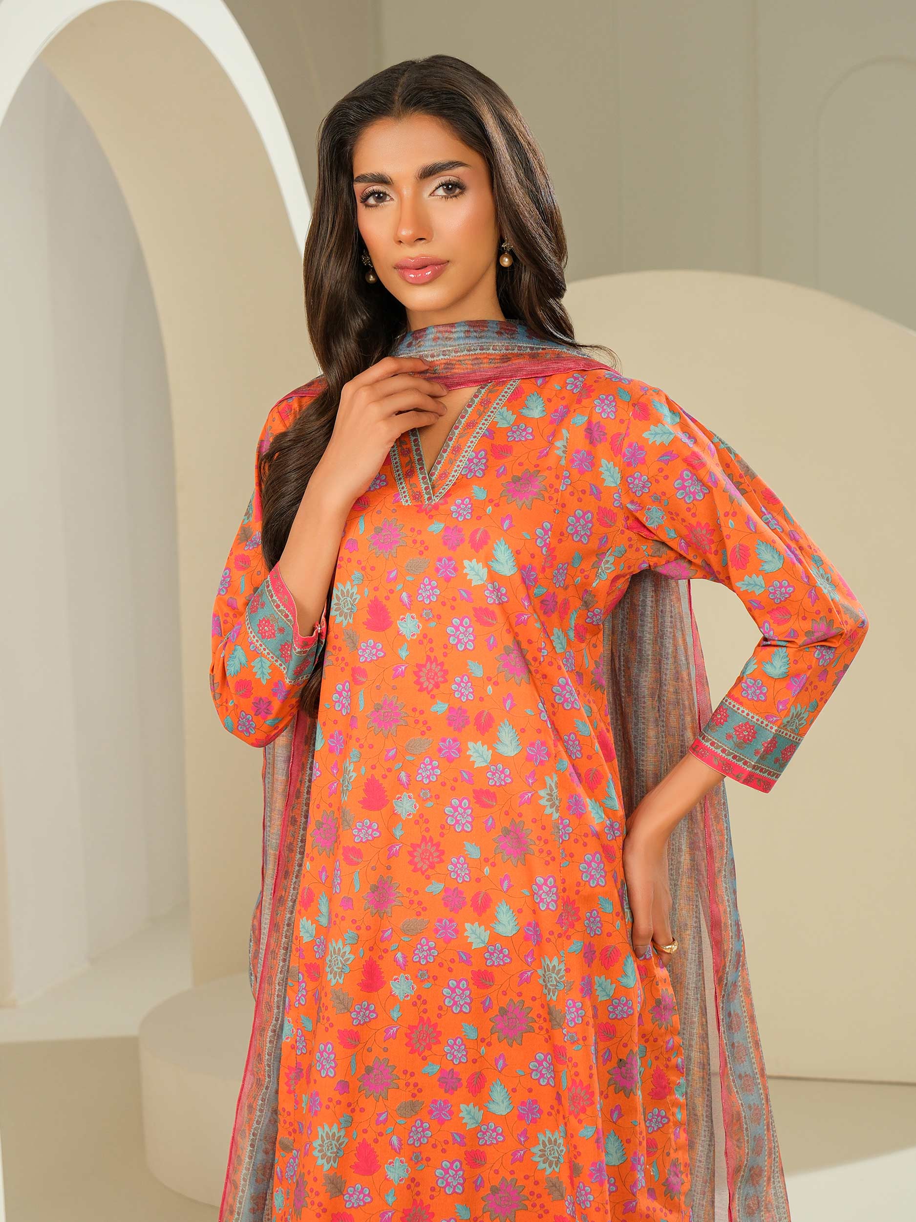 3 Piece Lawn Suit-Printed (Unstitched)