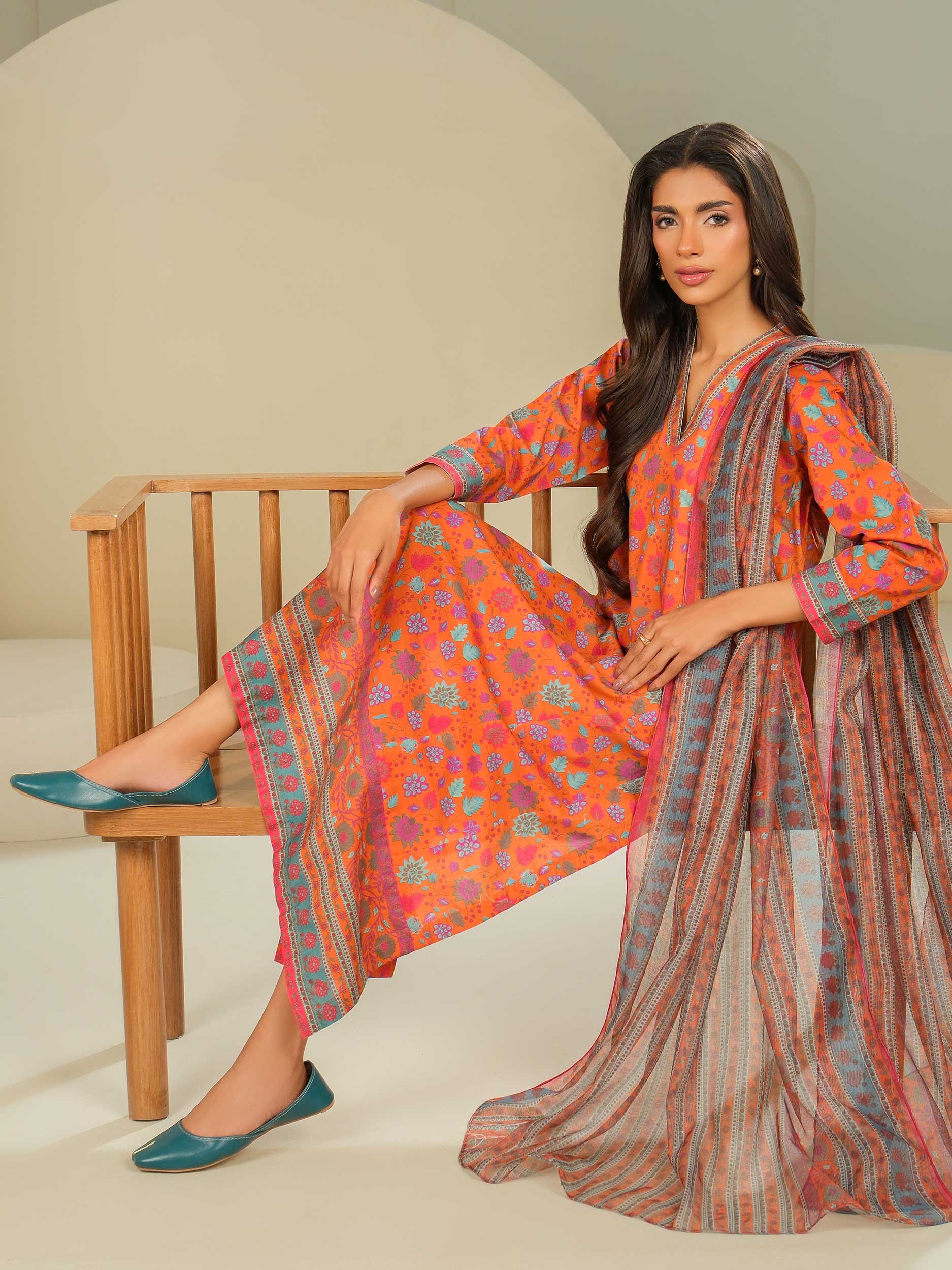 3 Piece Lawn Suit-Printed (Unstitched)