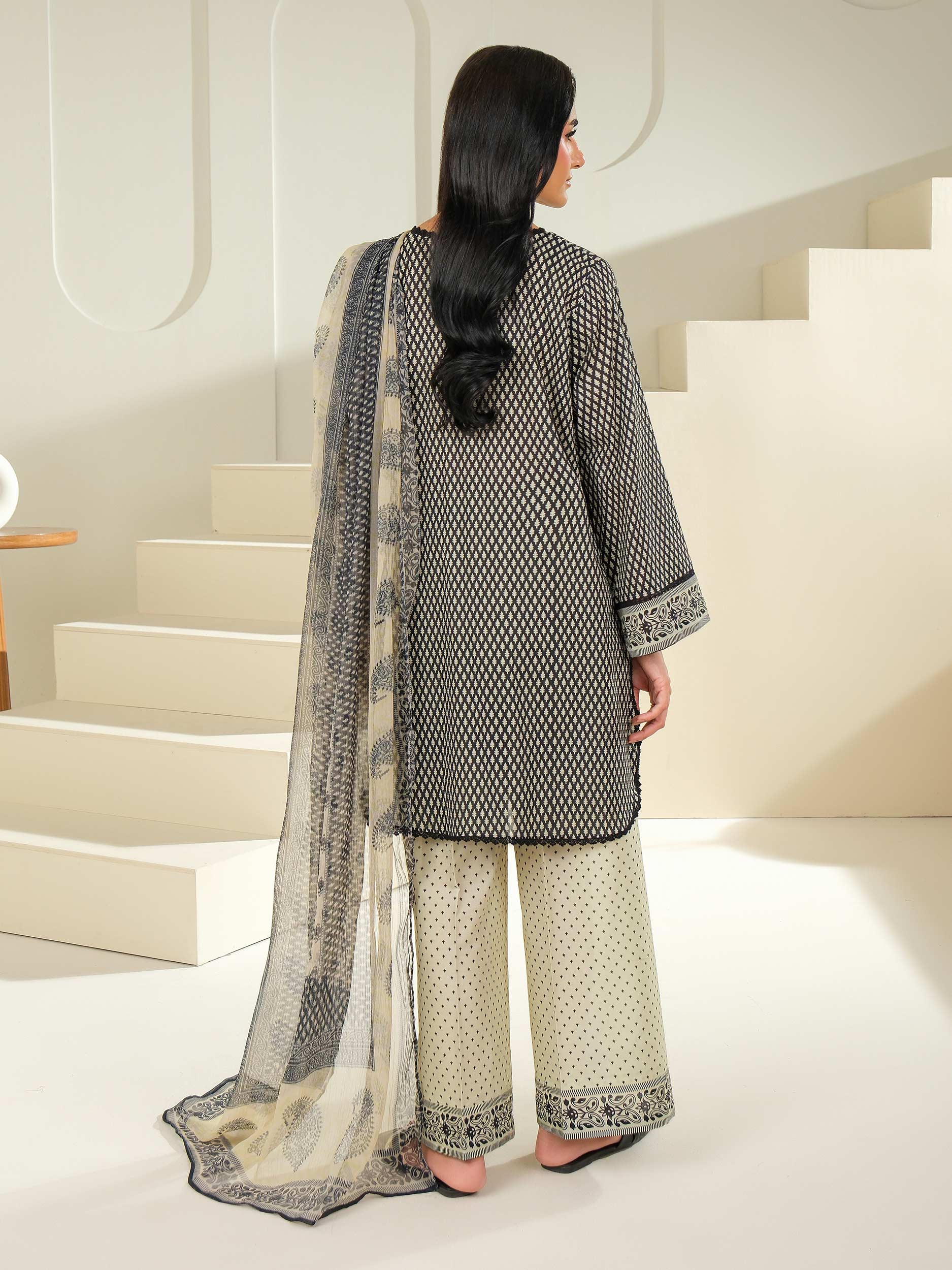 3 Piece Cambric Suit-Printed (Unstitched)
