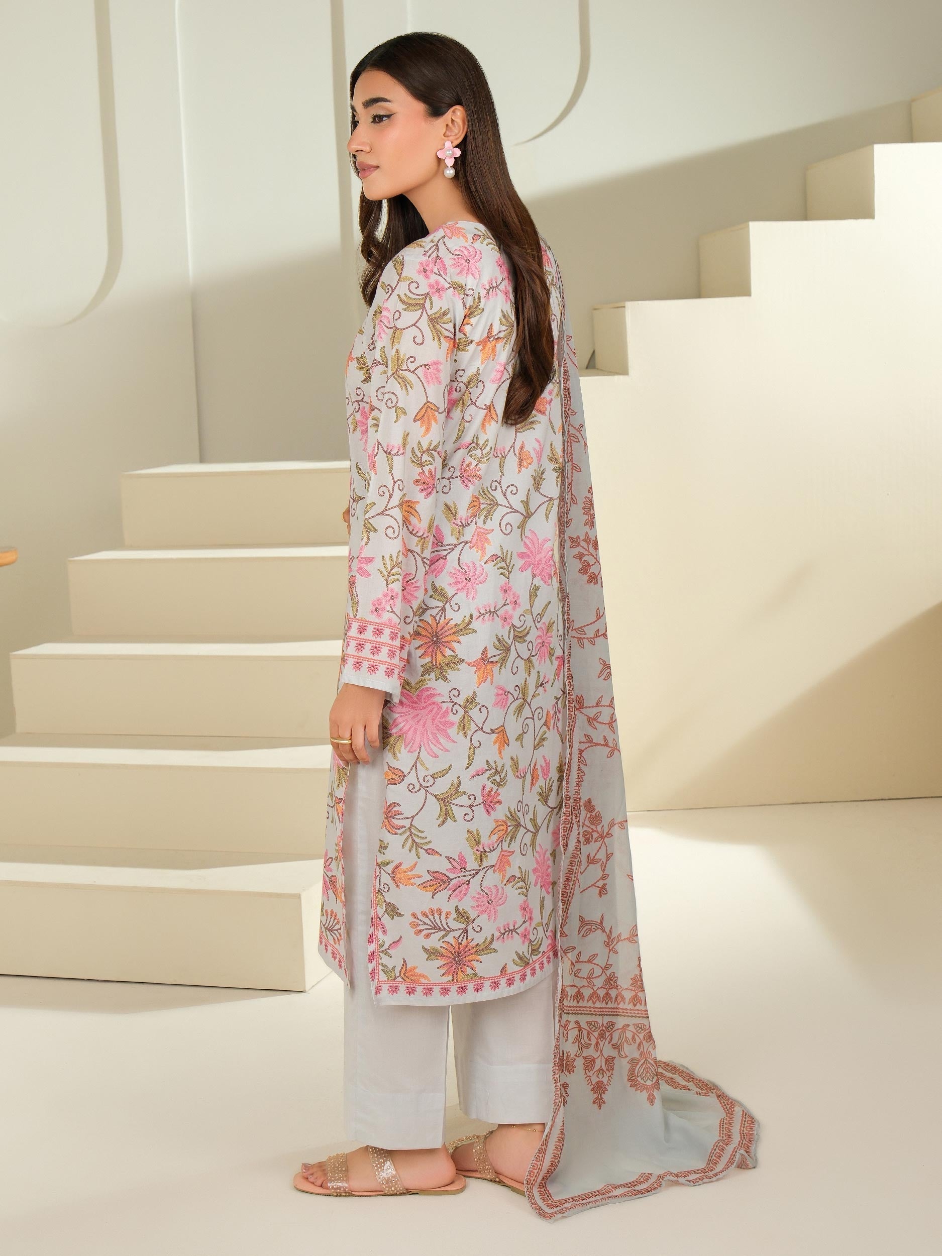 2 Piece Cambric Suit-Printed (Unstitched)