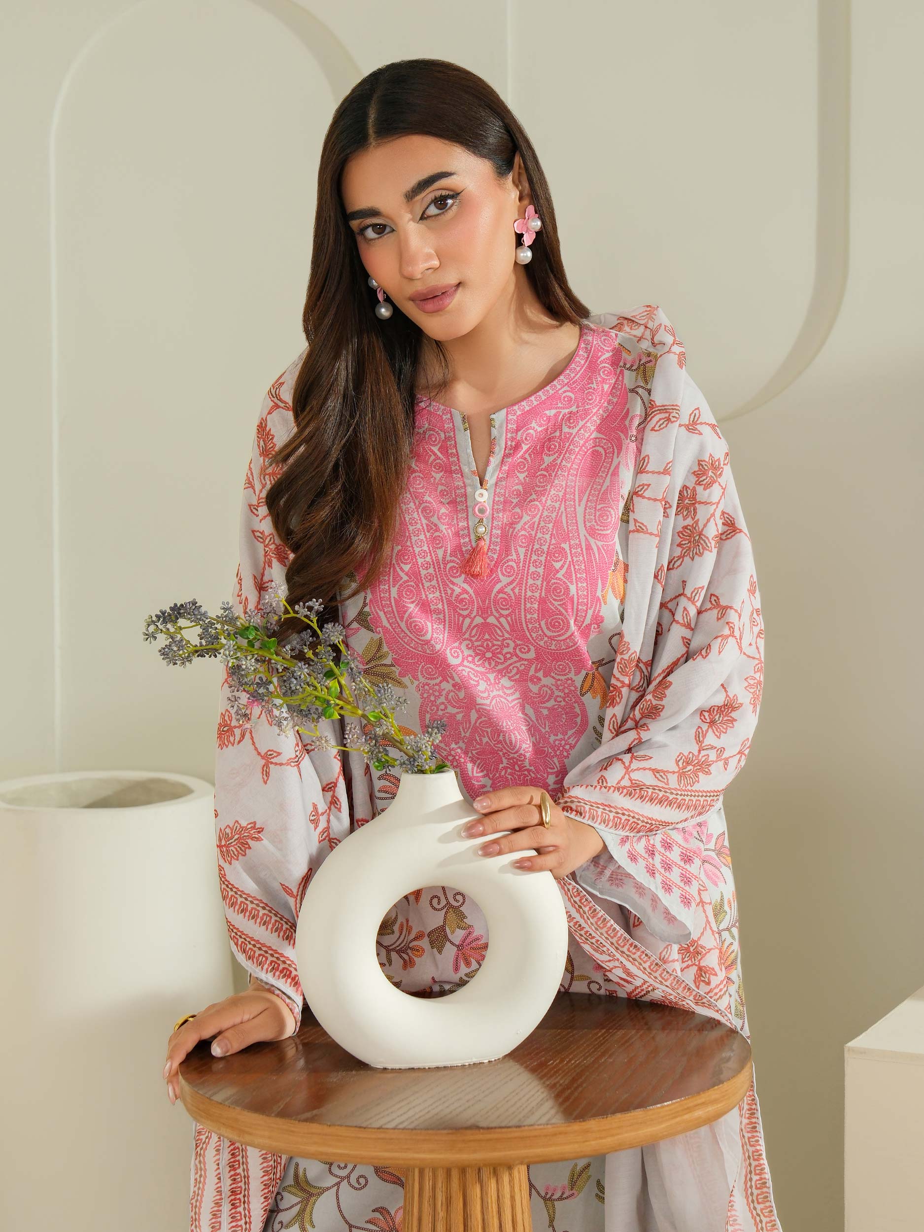 2 Piece Cambric Suit-Printed (Unstitched)