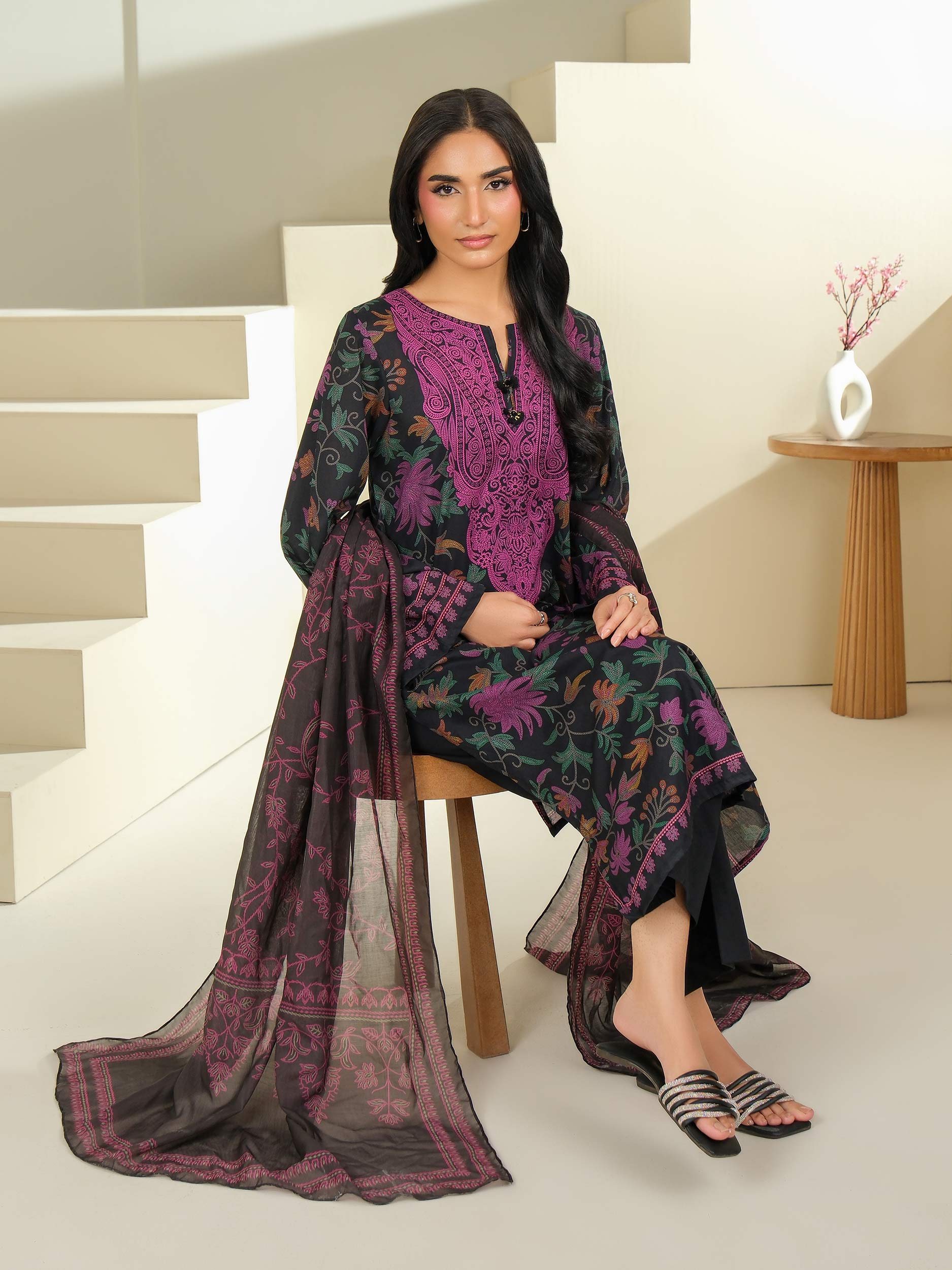 2 Piece Cambric Suit-Printed (Unstitched)