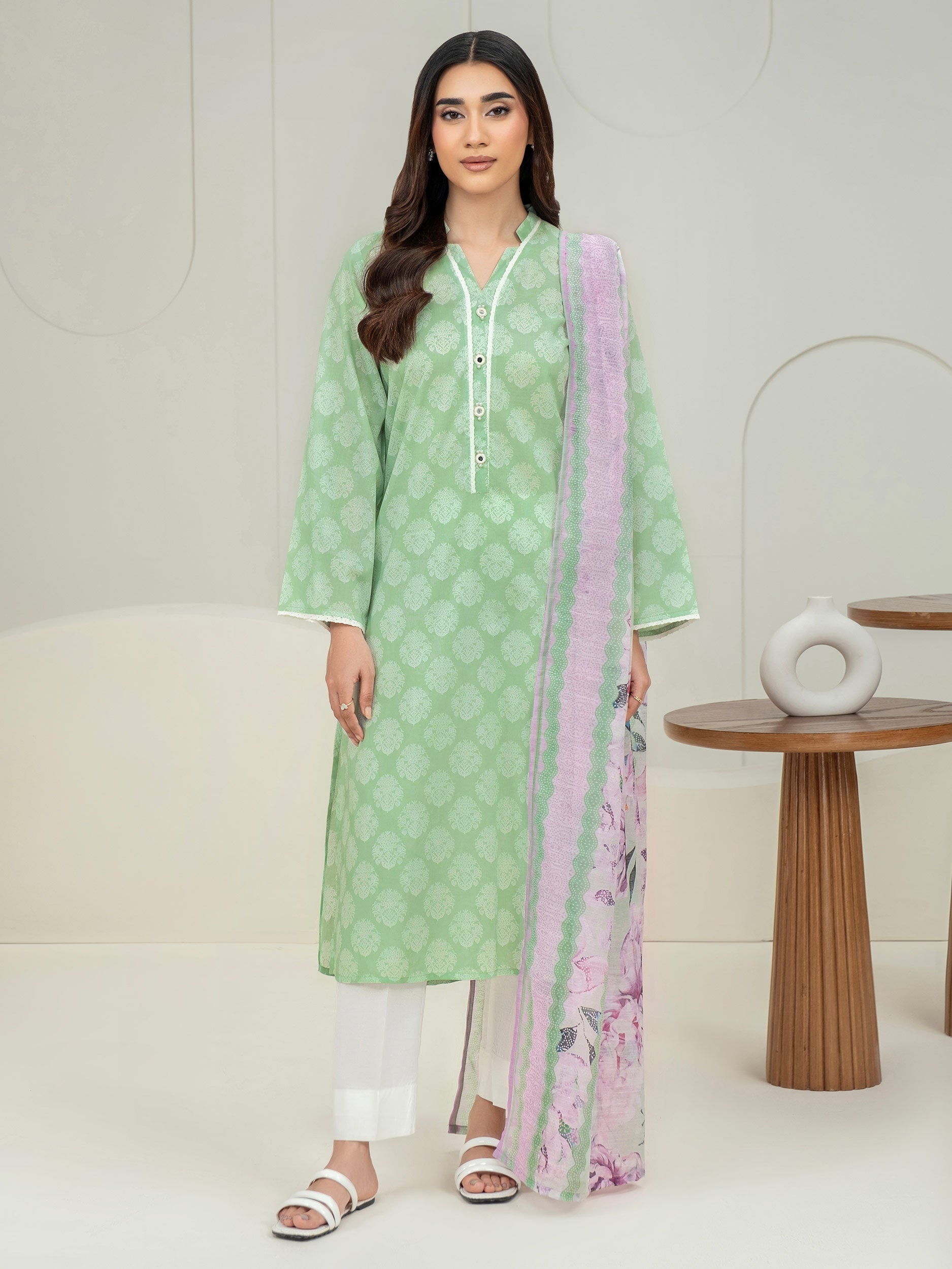 2 Piece Lawn Suit-Paste Print (Unstitched)