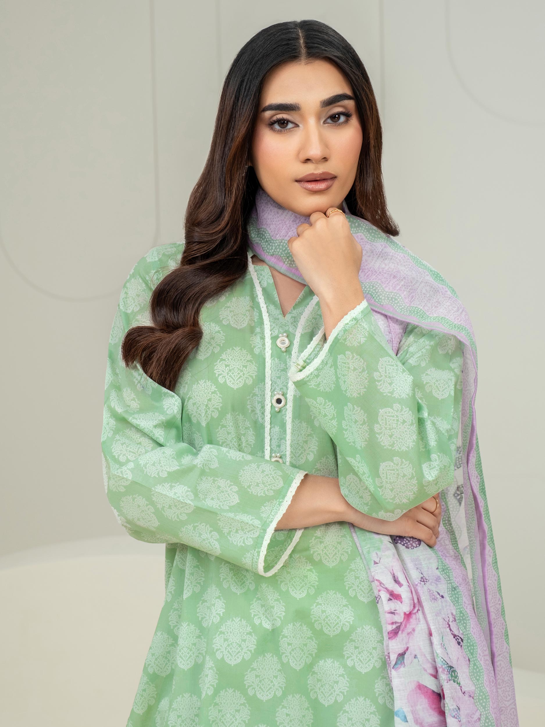 2 Piece Lawn Suit-Paste Print (Unstitched)