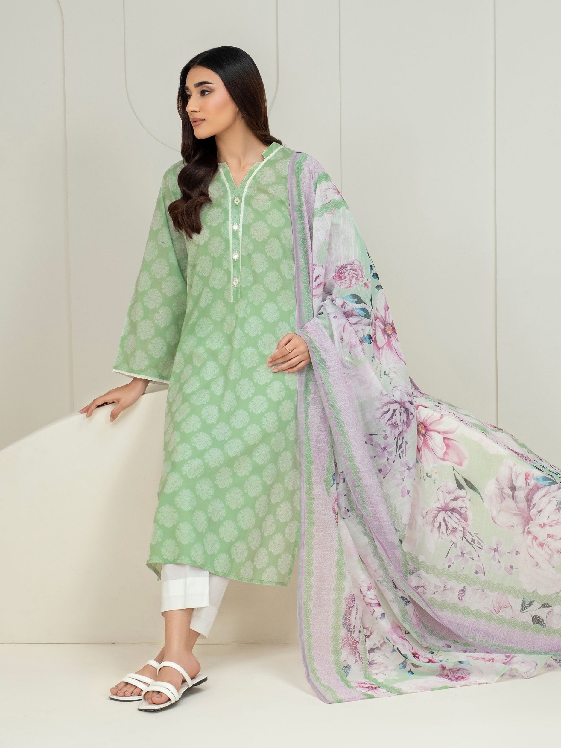 2 Piece Lawn Suit-Paste Print (Unstitched)