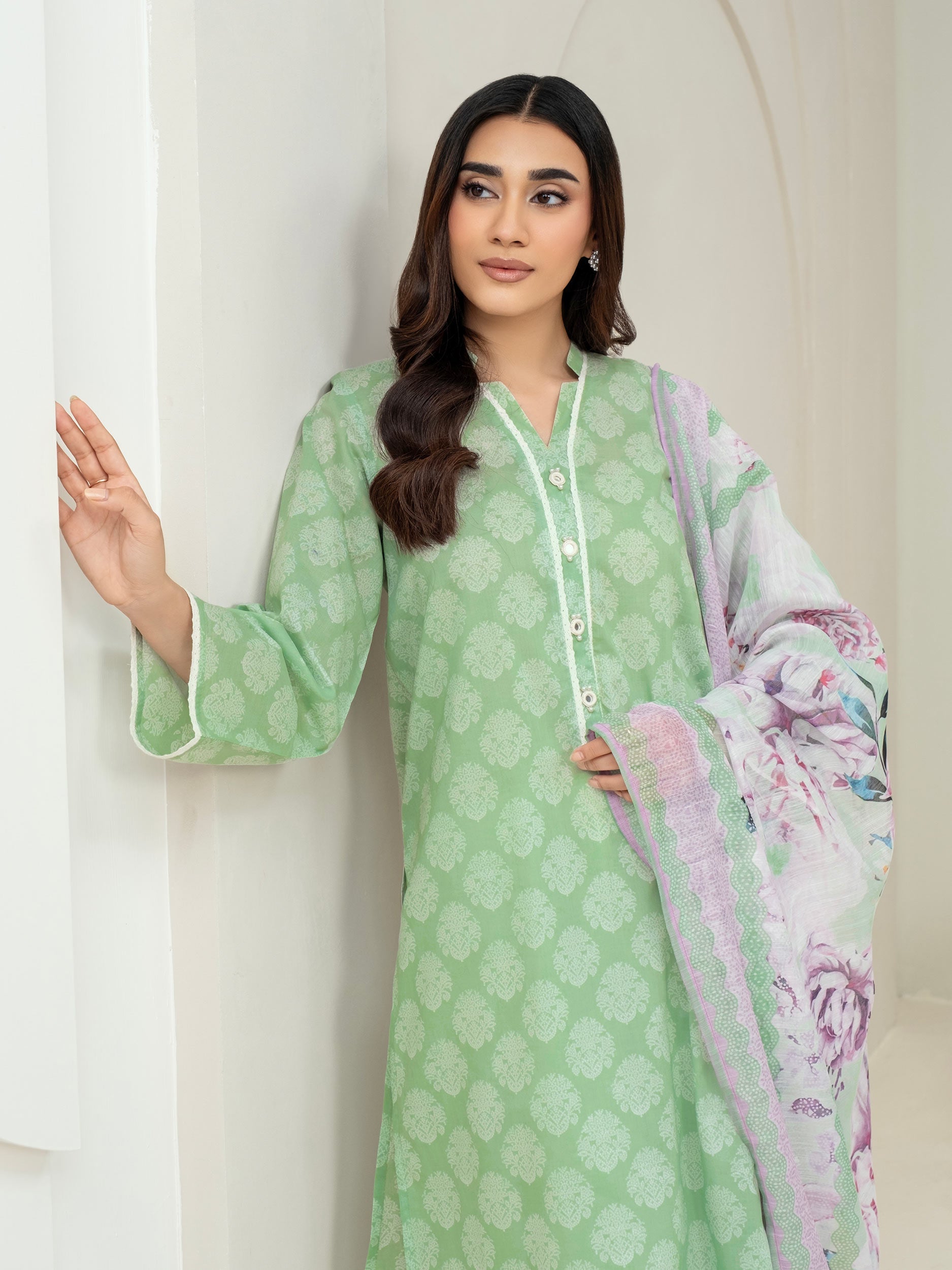 2 Piece Lawn Suit-Paste Print (Unstitched)