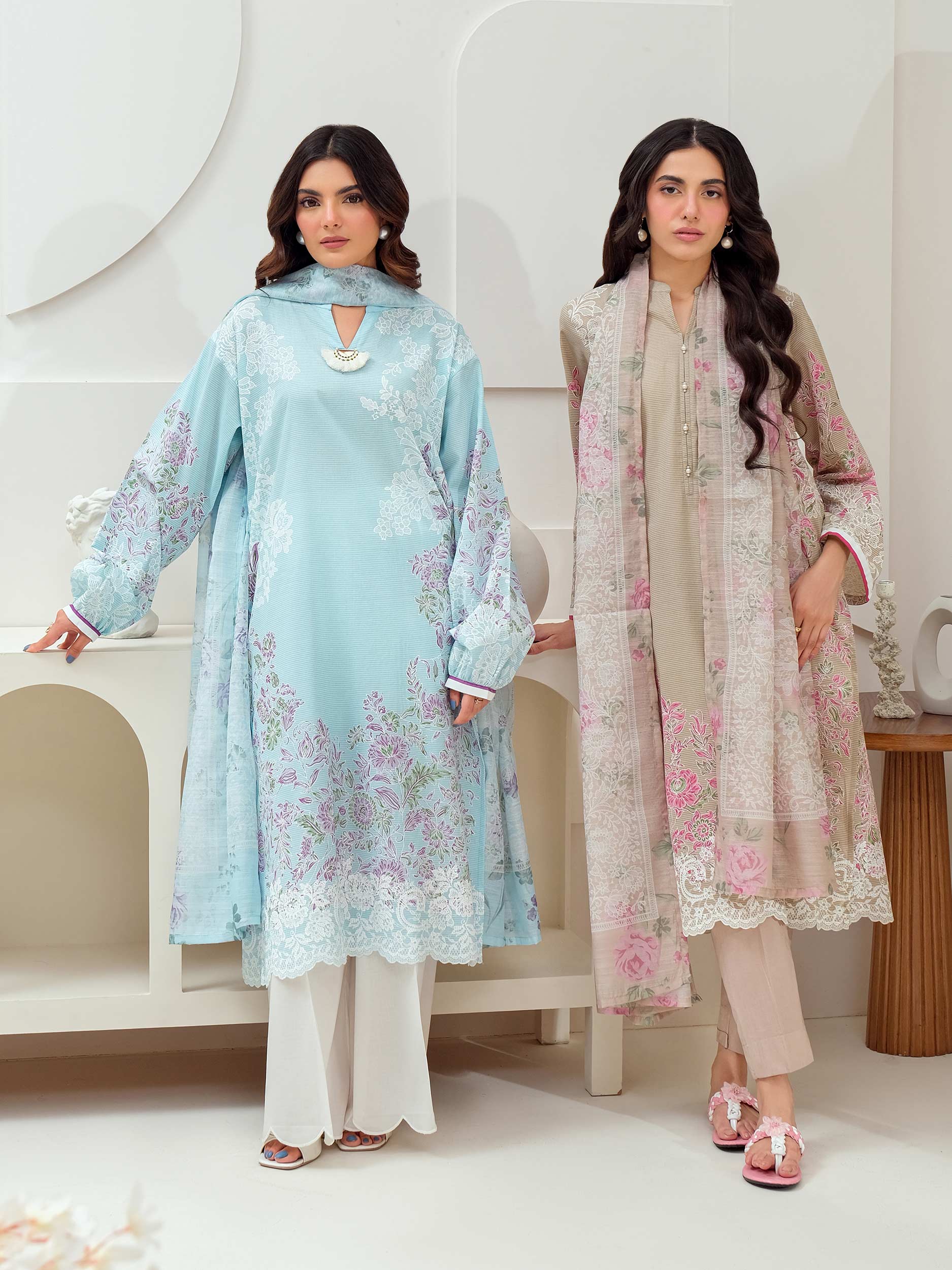 2 Piece Lawn Suit-Paste Print (Unstitched)