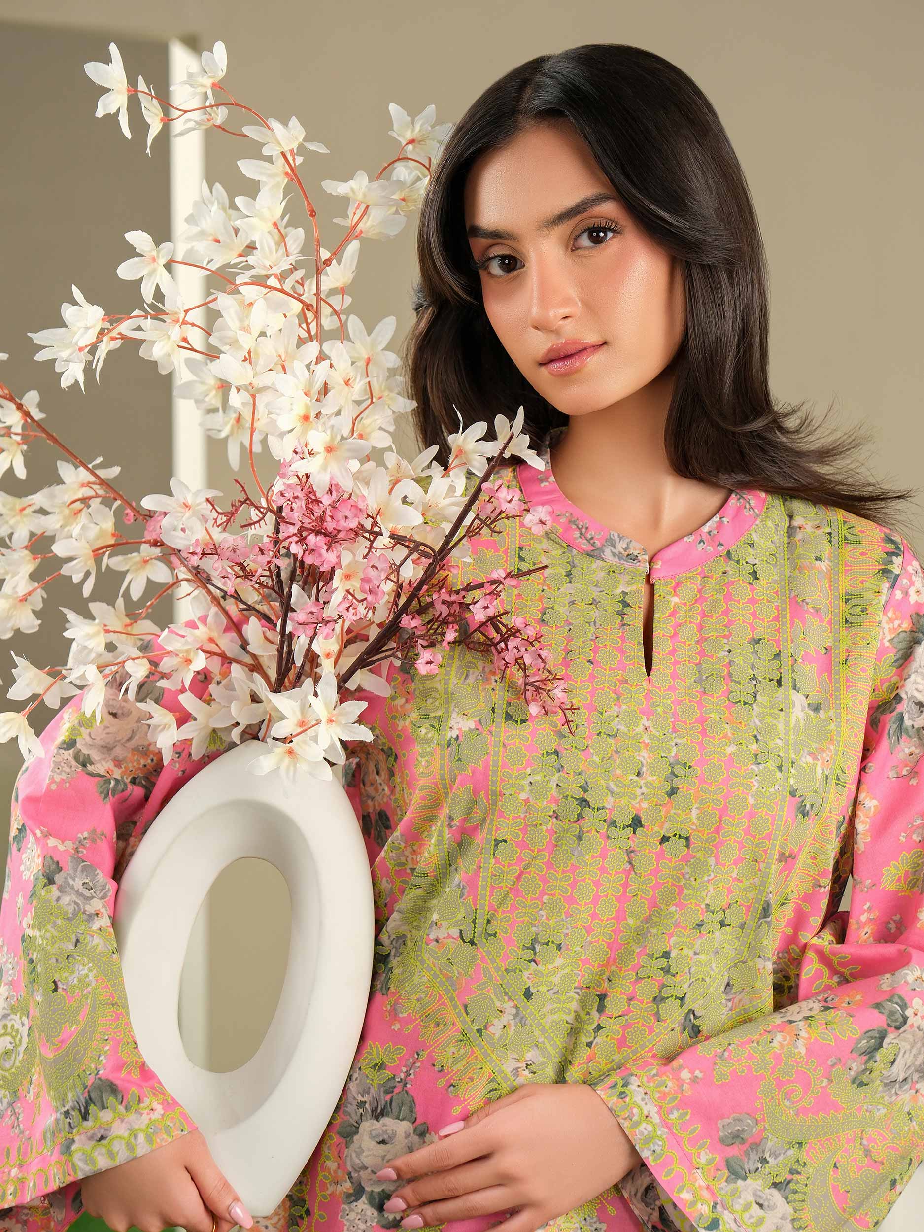 2 Piece Lawn Suit-Paste Print (Unstitched)