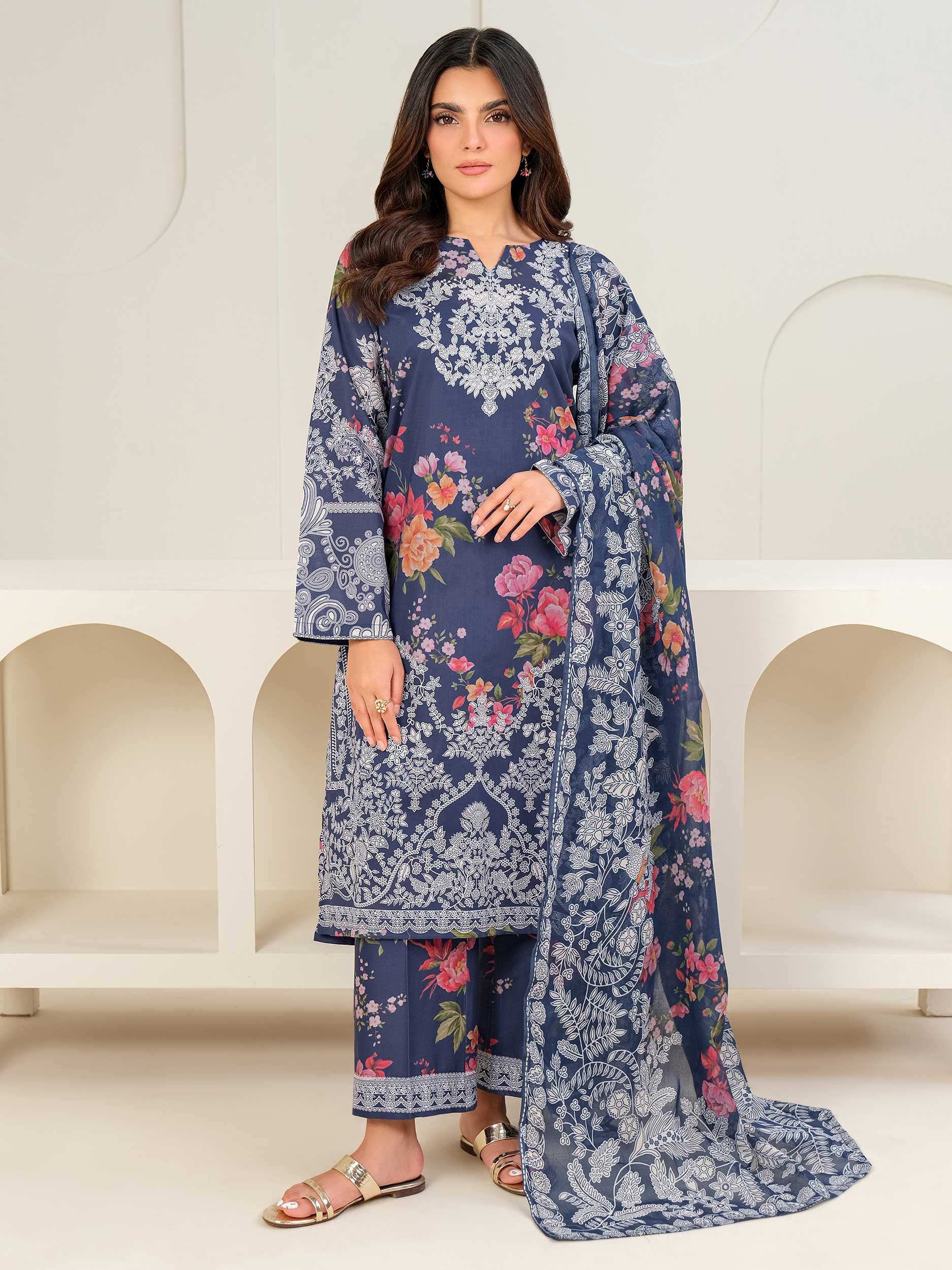 3 Piece Lawn Suit-Printed (Unstitched)