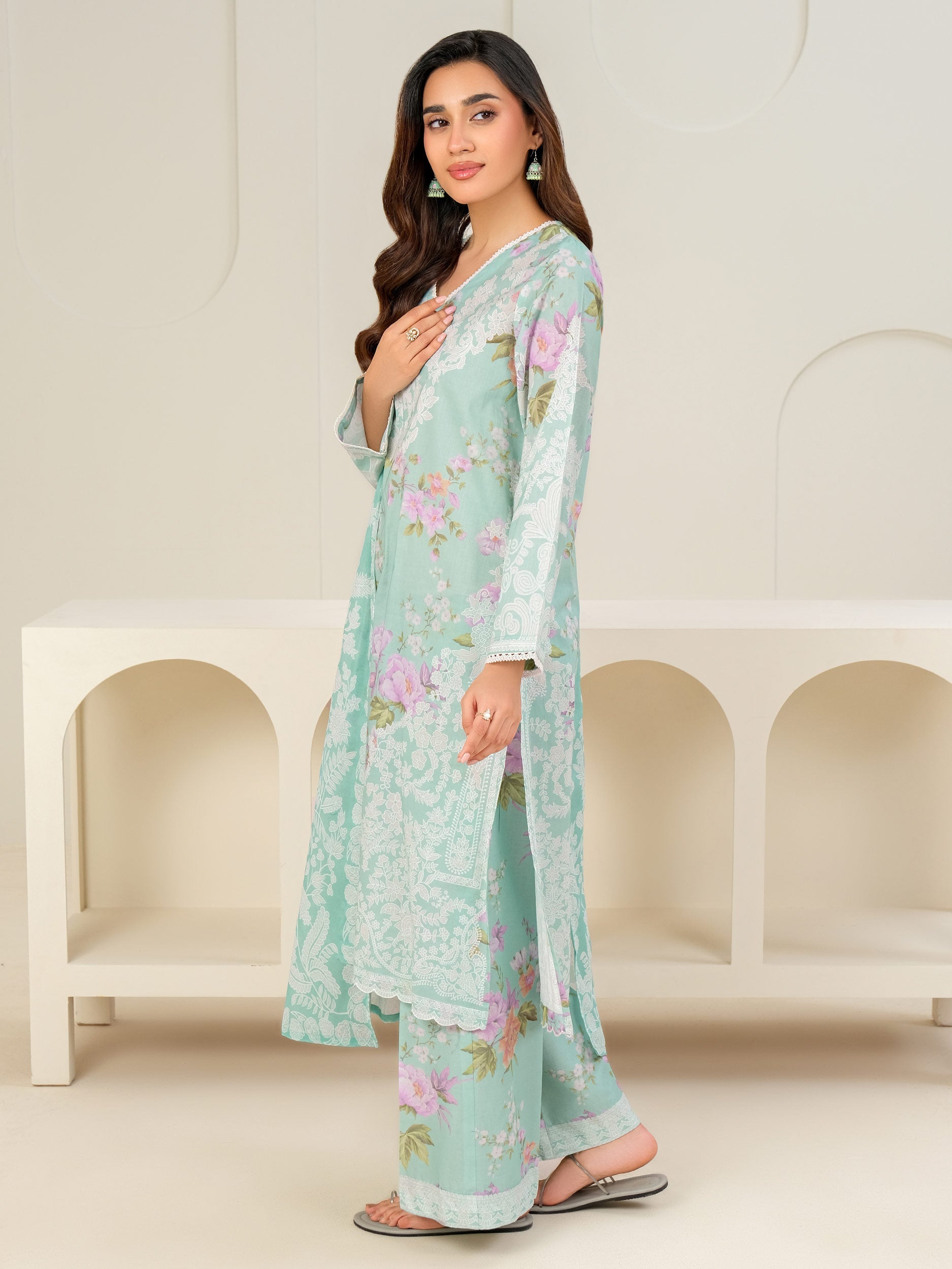 3 Piece Lawn Suit-Printed (Unstitched)