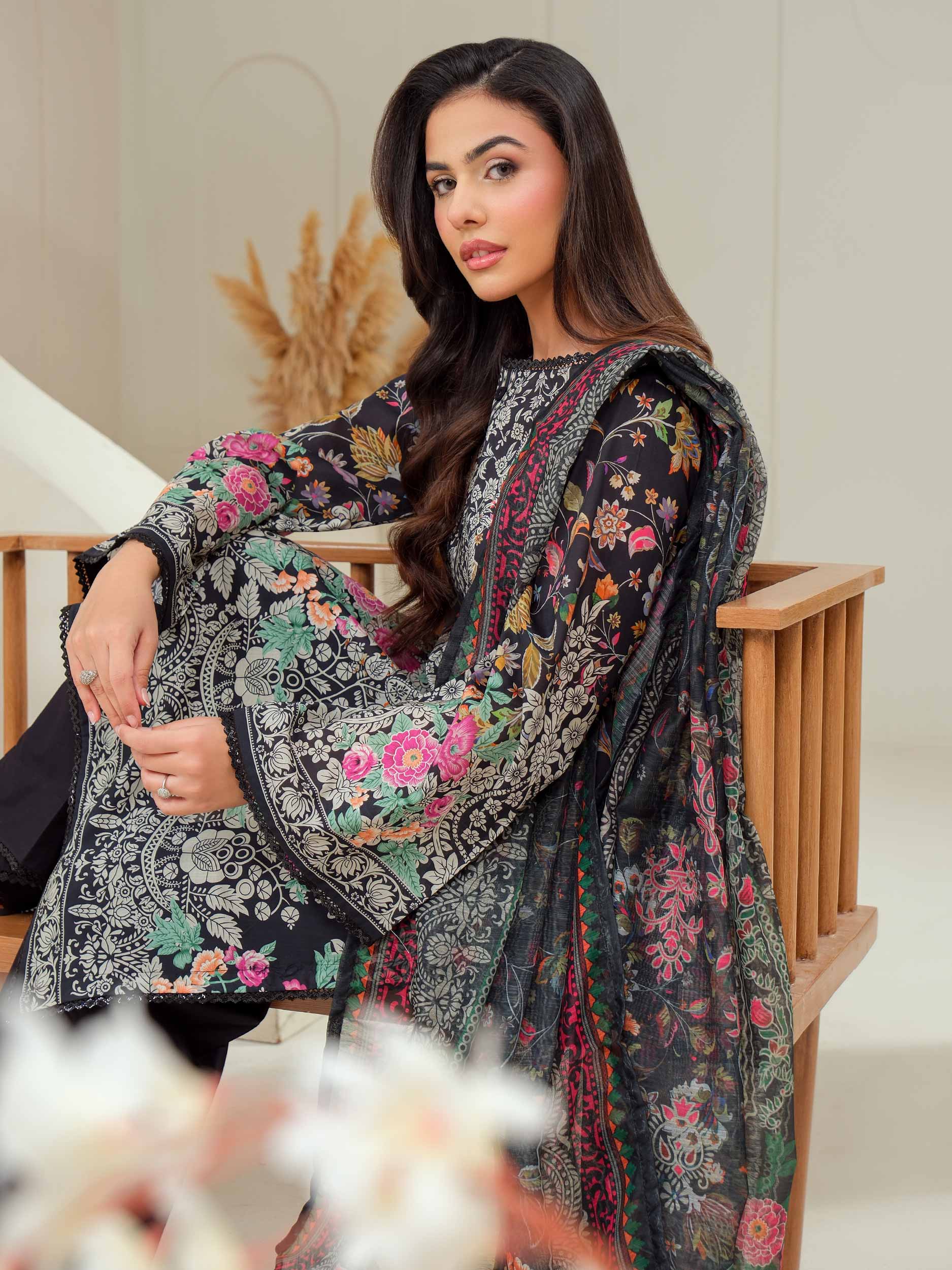 3 Piece Lawn Suit-Printed (Unstitched)