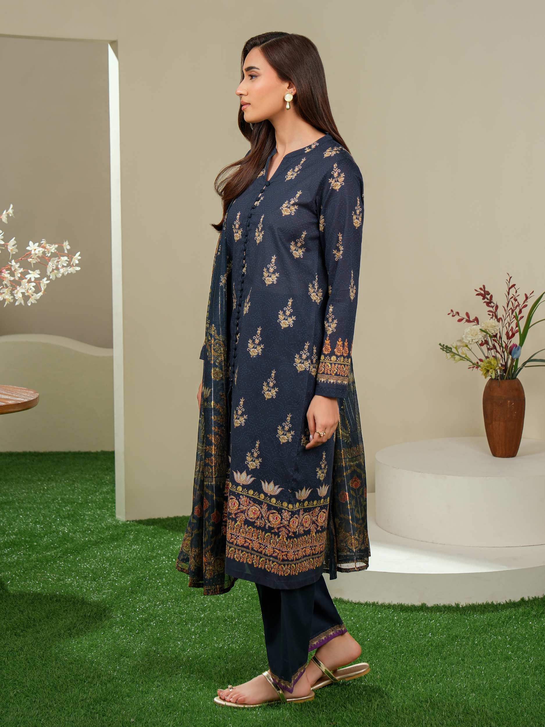 3 Piece Lawn Suit-Printed (Unstitched)