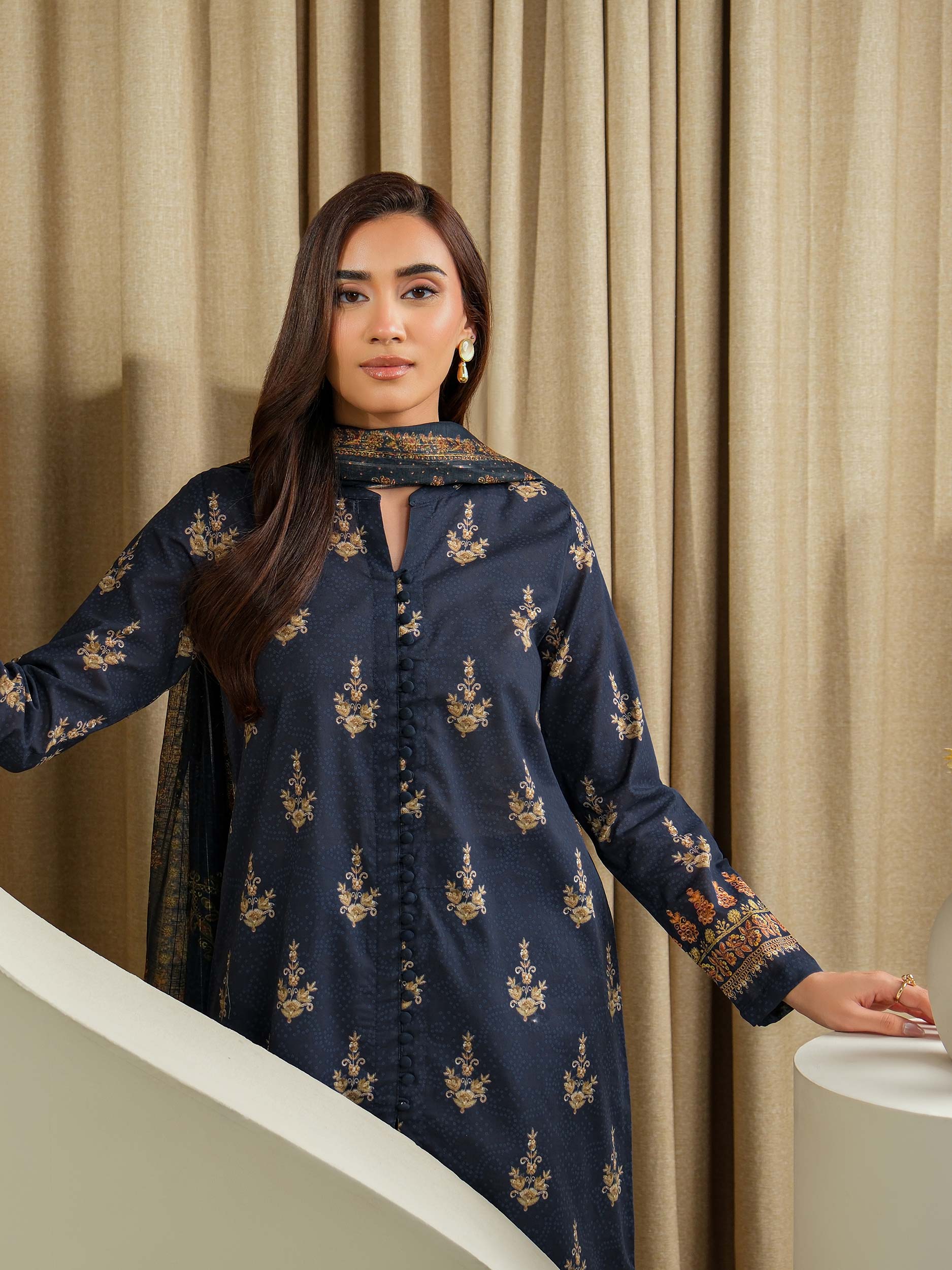3 Piece Lawn Suit-Printed (Unstitched)