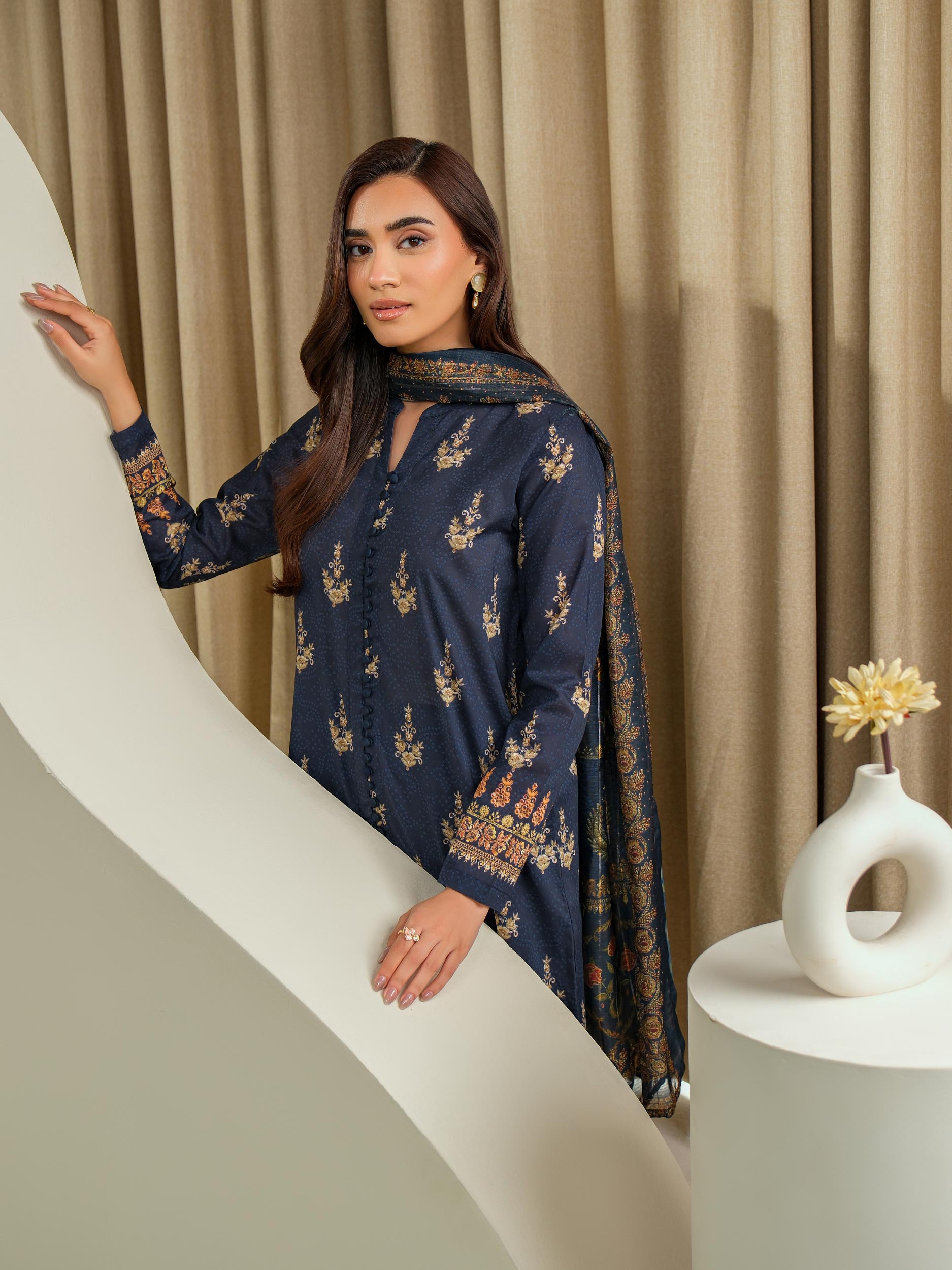 3 Piece Lawn Suit-Printed (Unstitched)