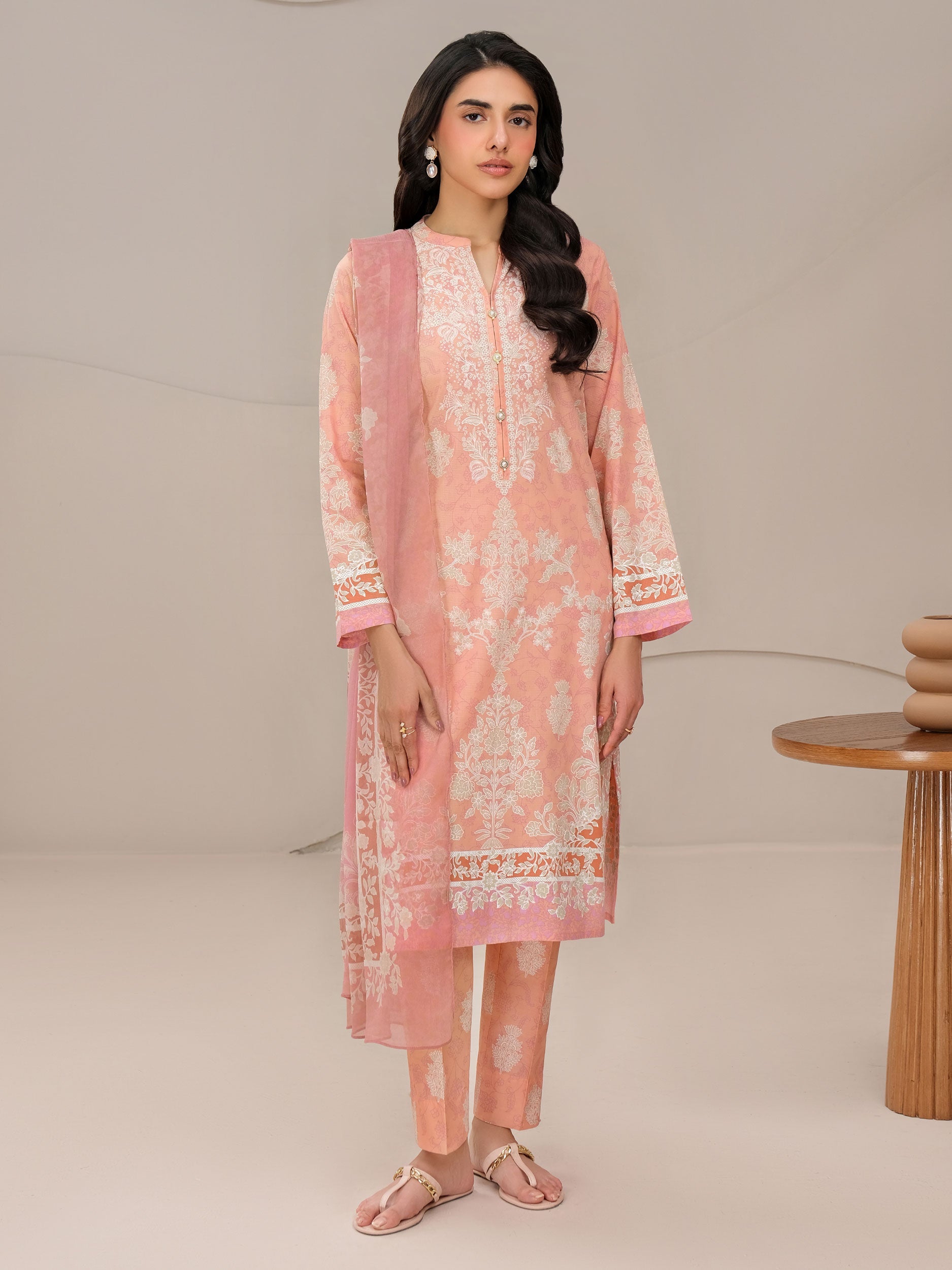 3 Piece Lawn Suit-Paste Print (Unstitched)