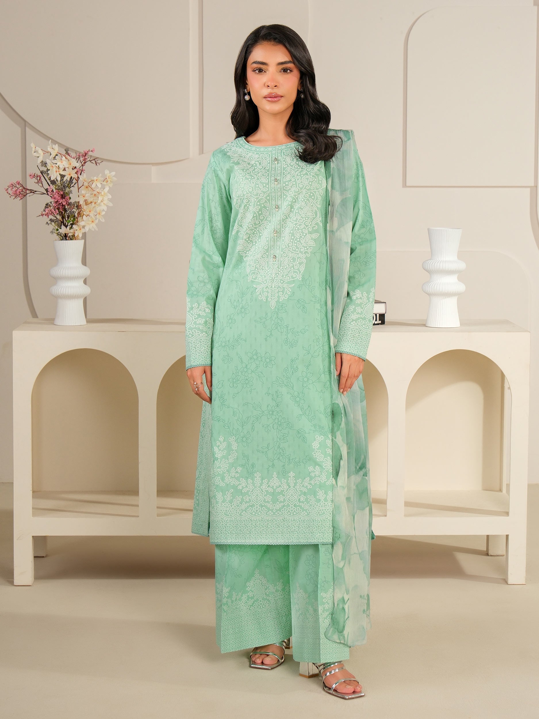 3 Piece Lawn Suit-Paste Print (Unstitched)