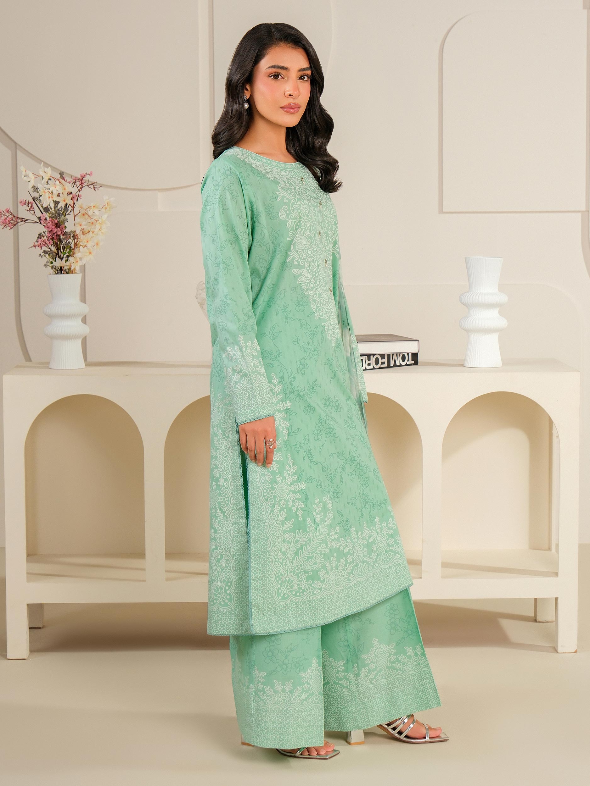 3 Piece Lawn Suit-Paste Print (Unstitched)
