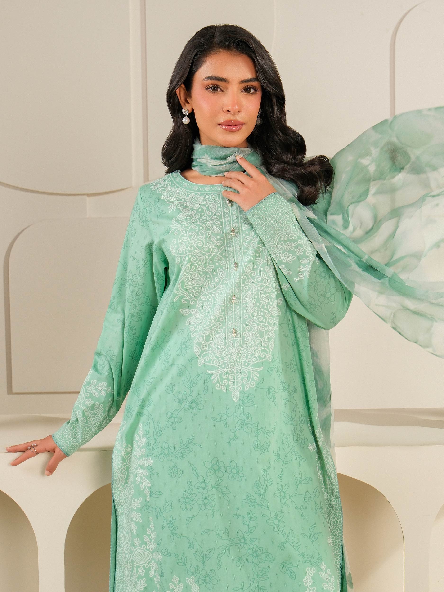 3 Piece Lawn Suit-Paste Print (Unstitched)