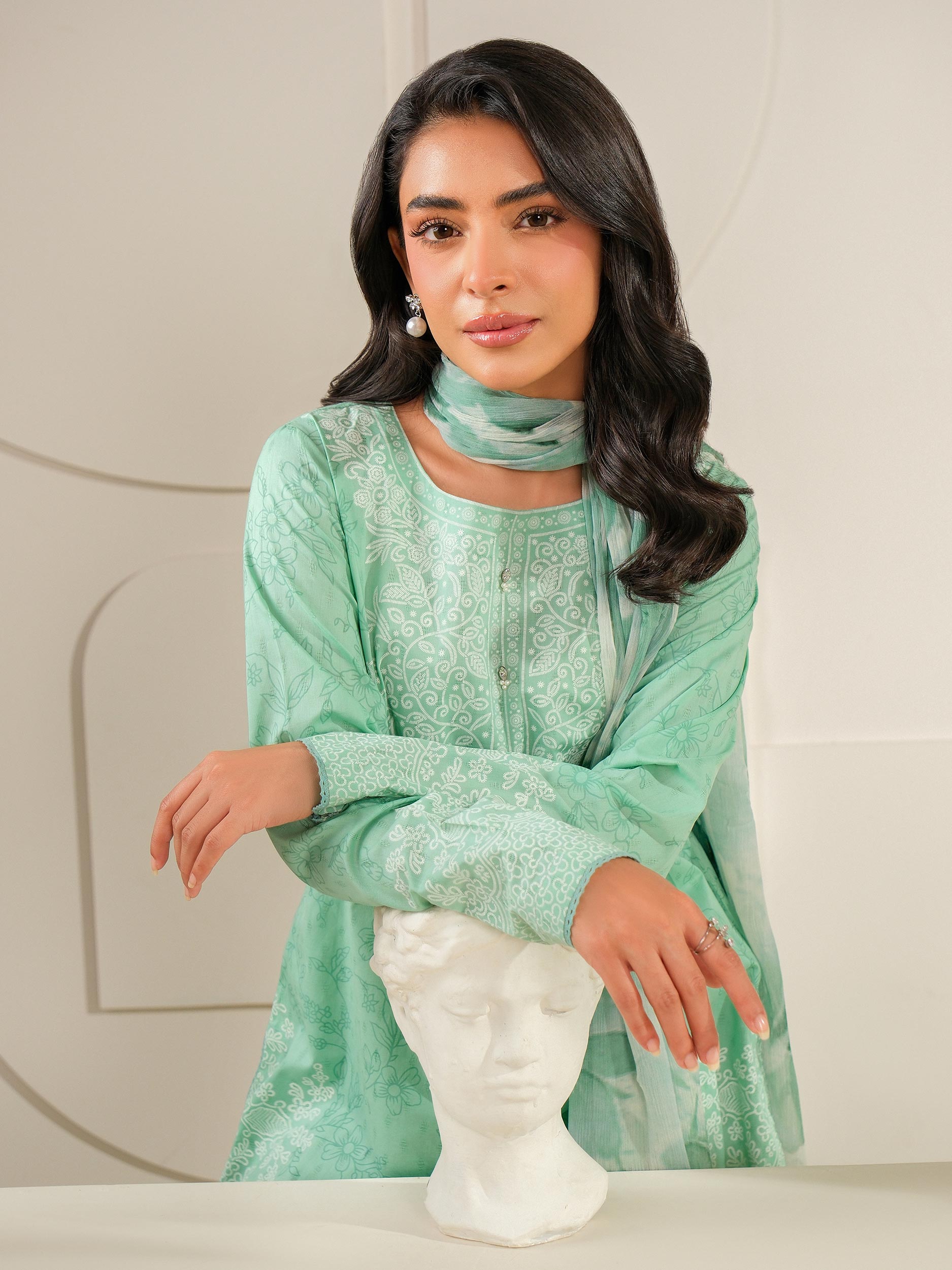 3 Piece Lawn Suit-Paste Print (Unstitched)
