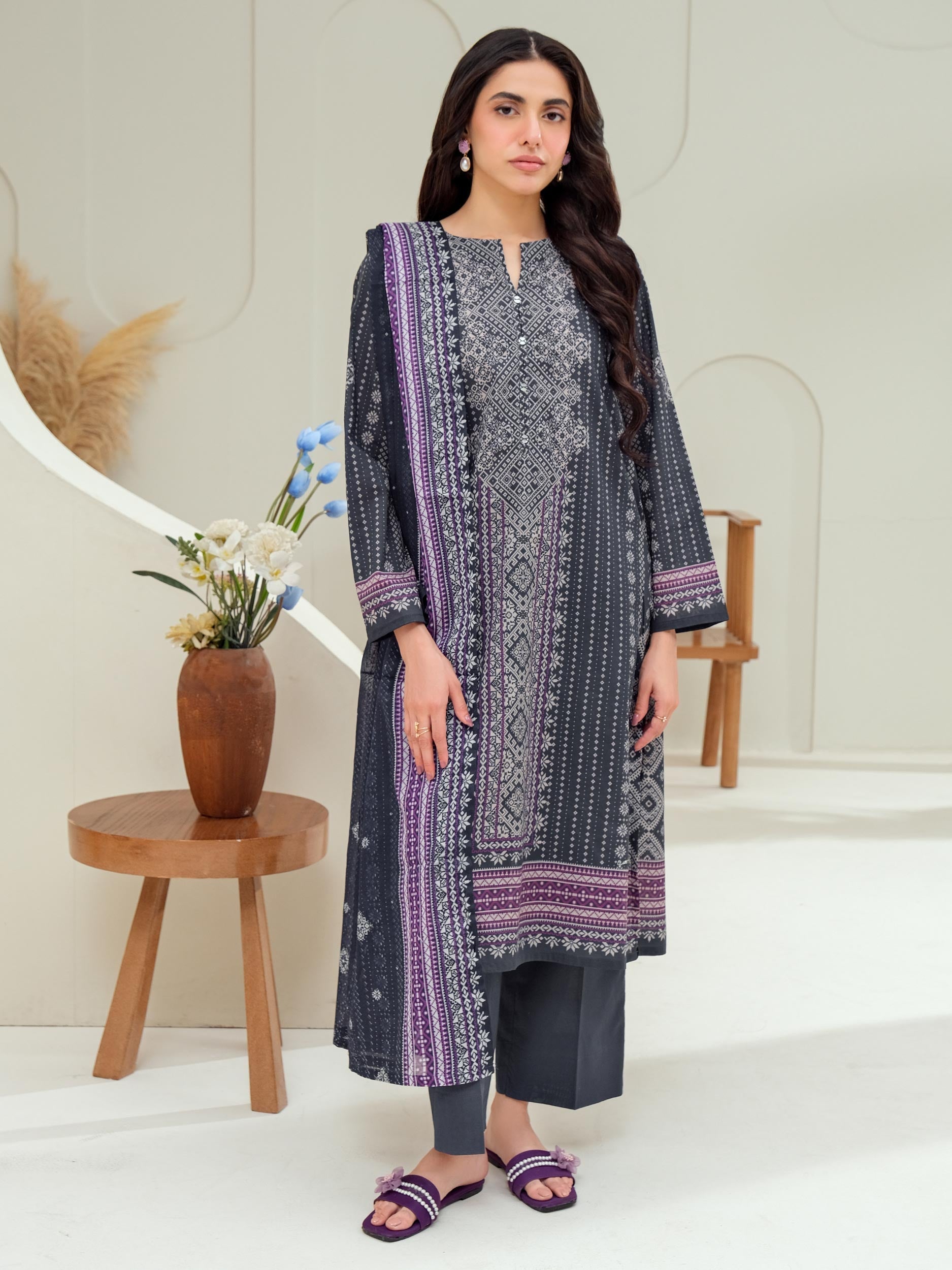 2 Piece Lawn Suit-Printed (Unstitched)