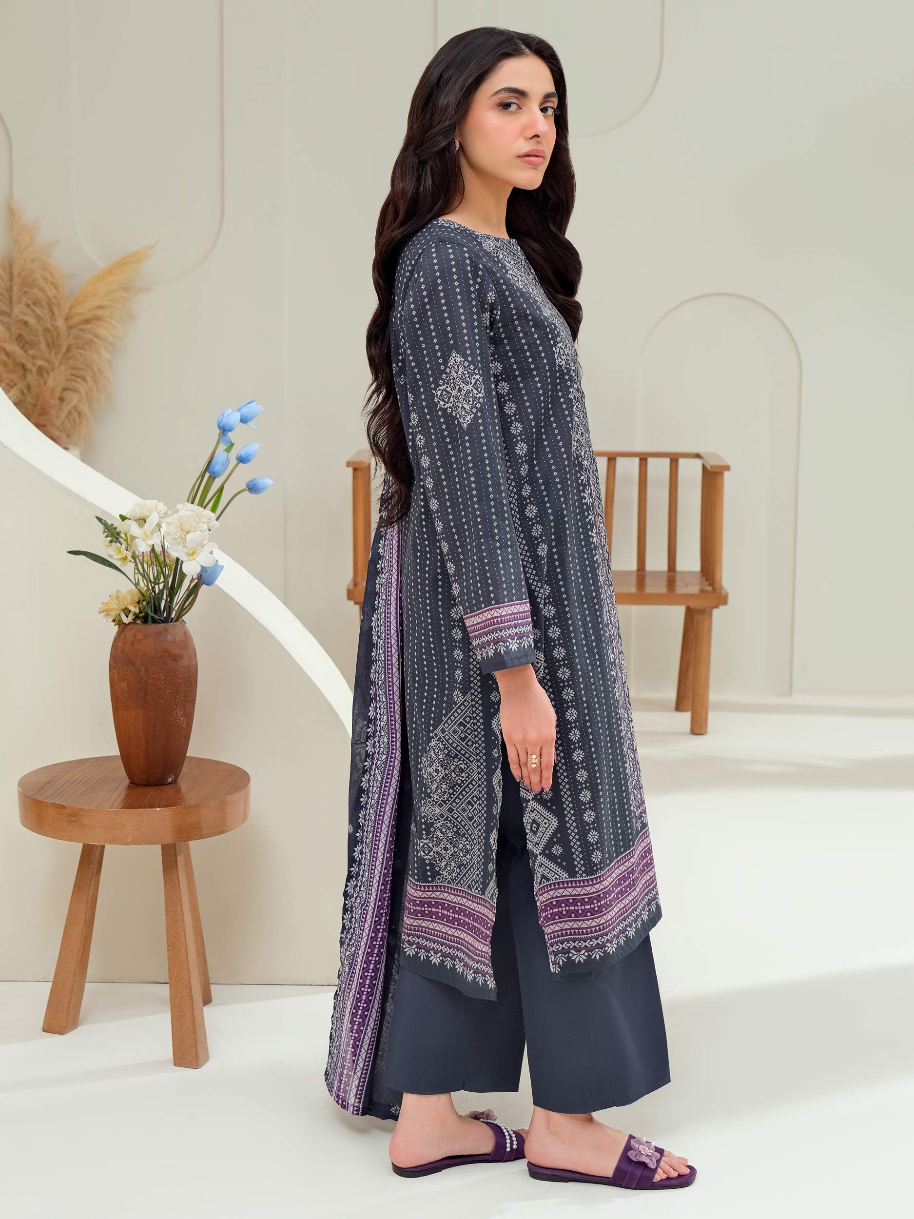 2 Piece Lawn Suit-Printed (Unstitched)