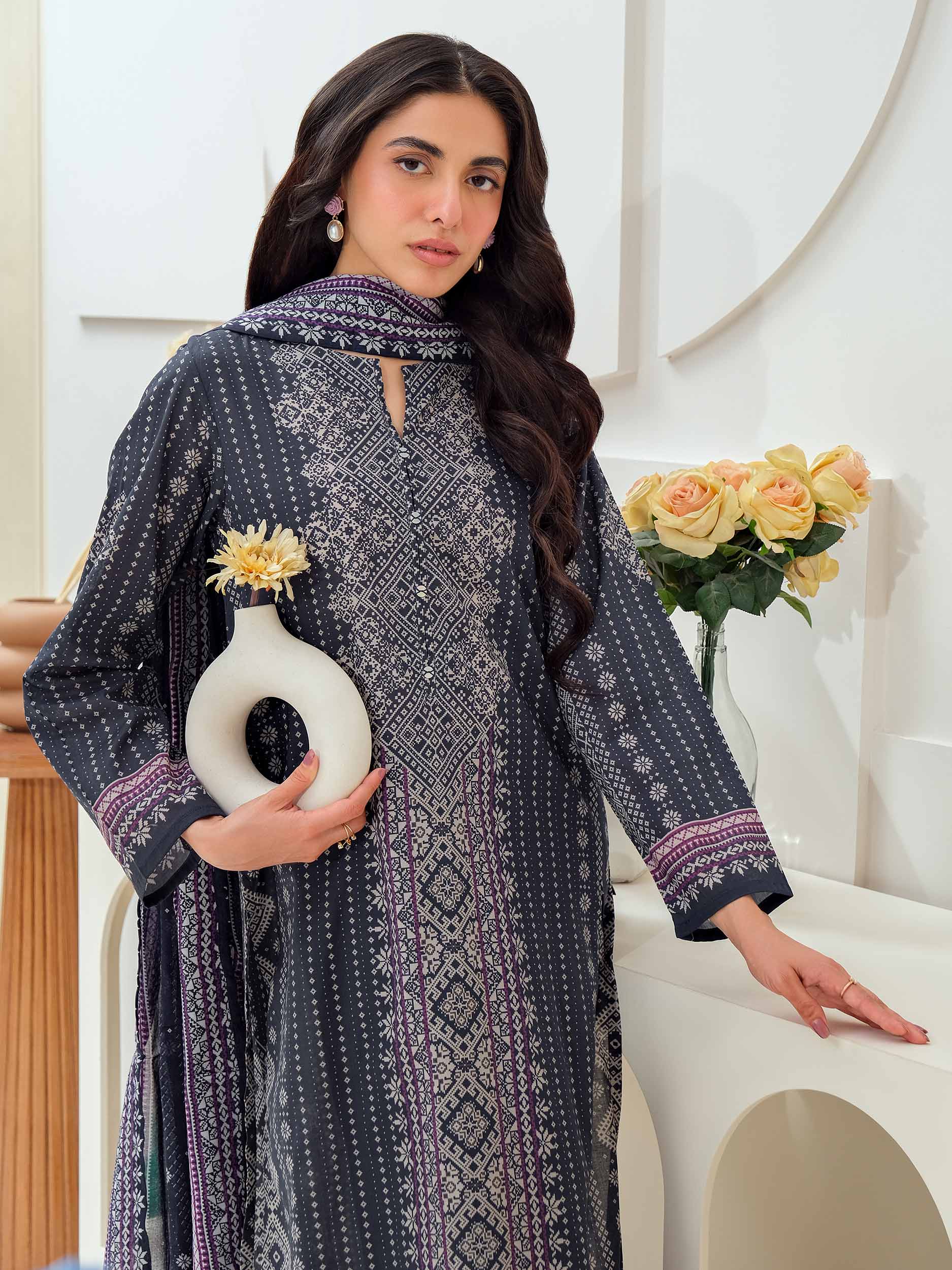 2 Piece Lawn Suit-Printed (Unstitched)