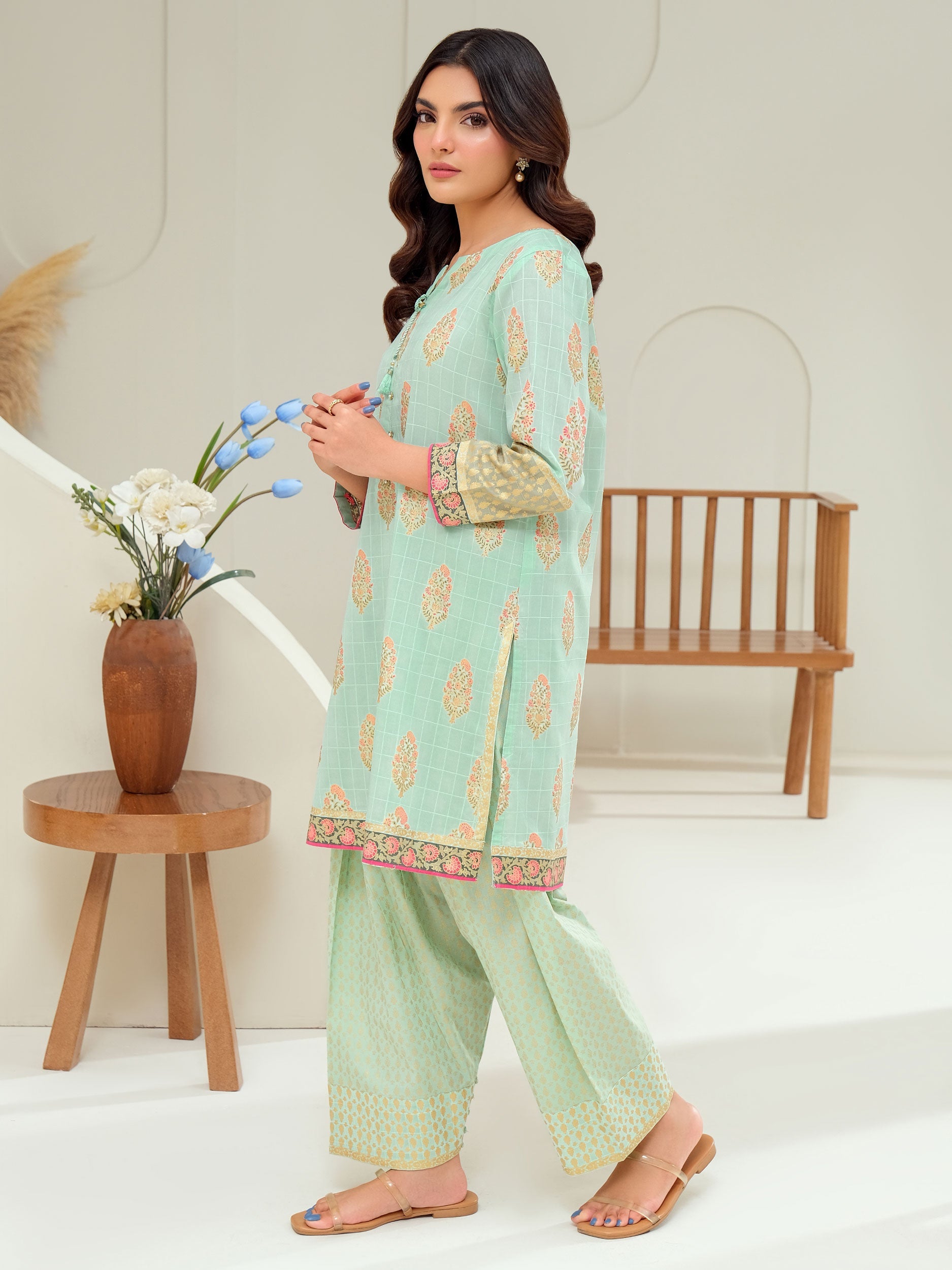 2 Piece Lawn Suit-Paste Print (Unstitched)