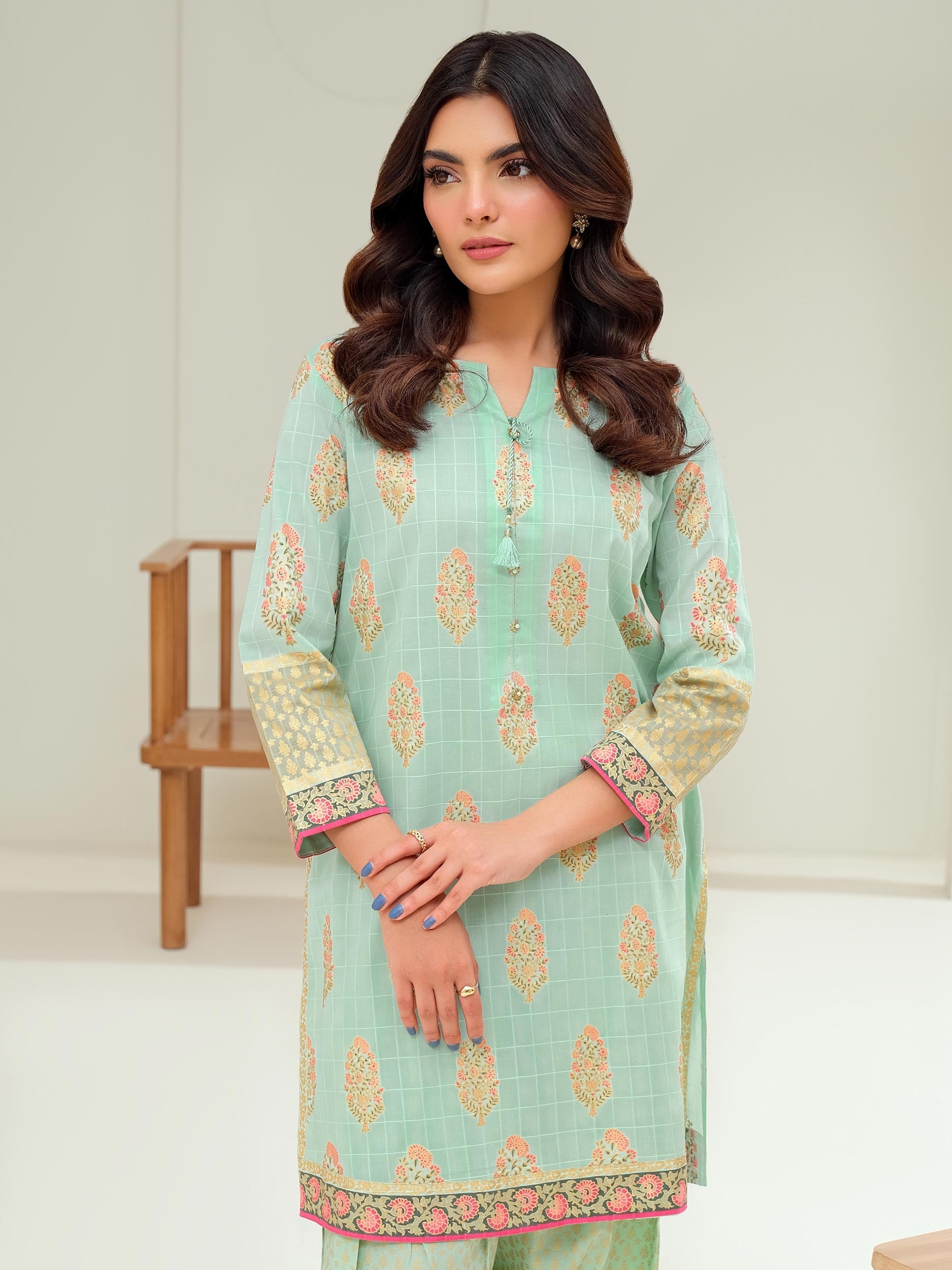 2 Piece Lawn Suit-Paste Print (Unstitched)
