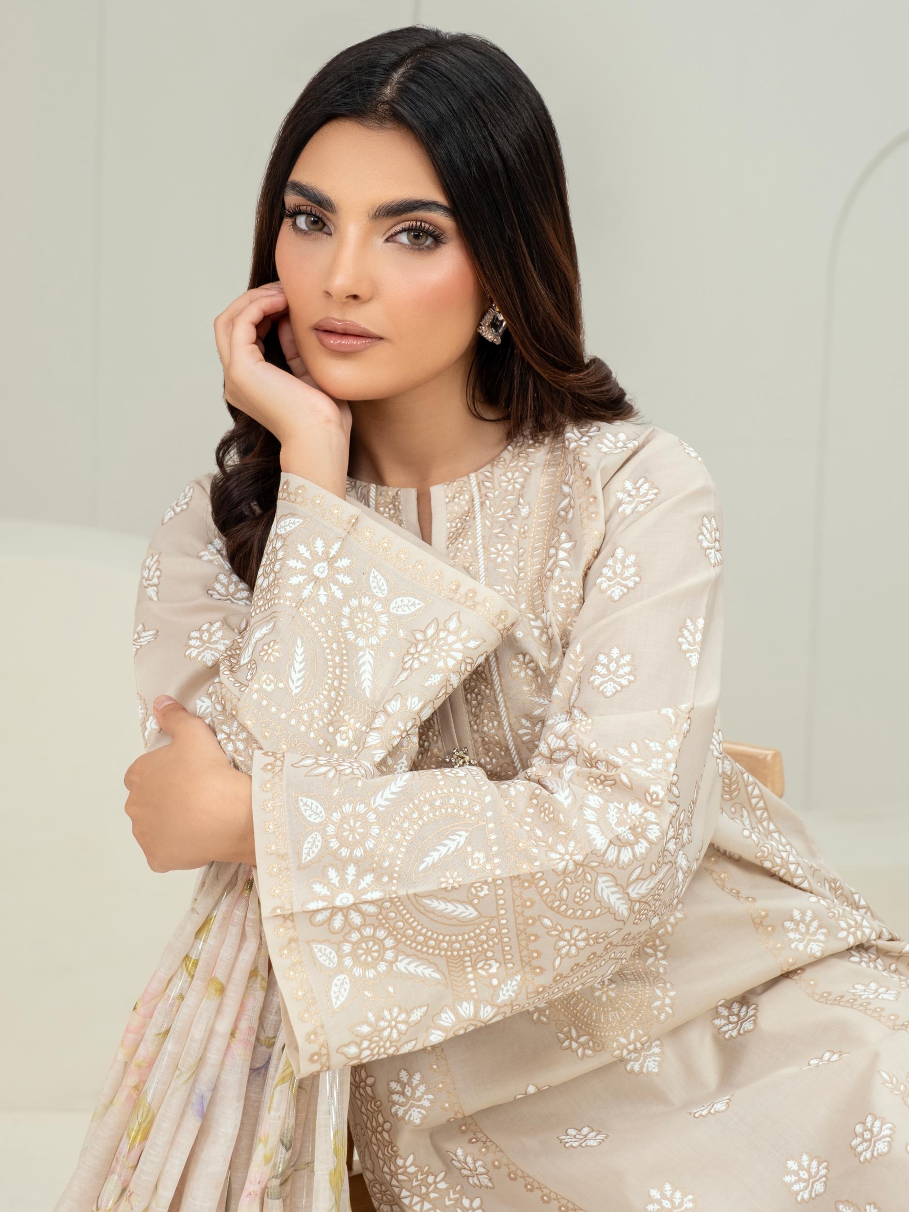 3 Piece Lawn Suit-Paste Print (Unstitched)