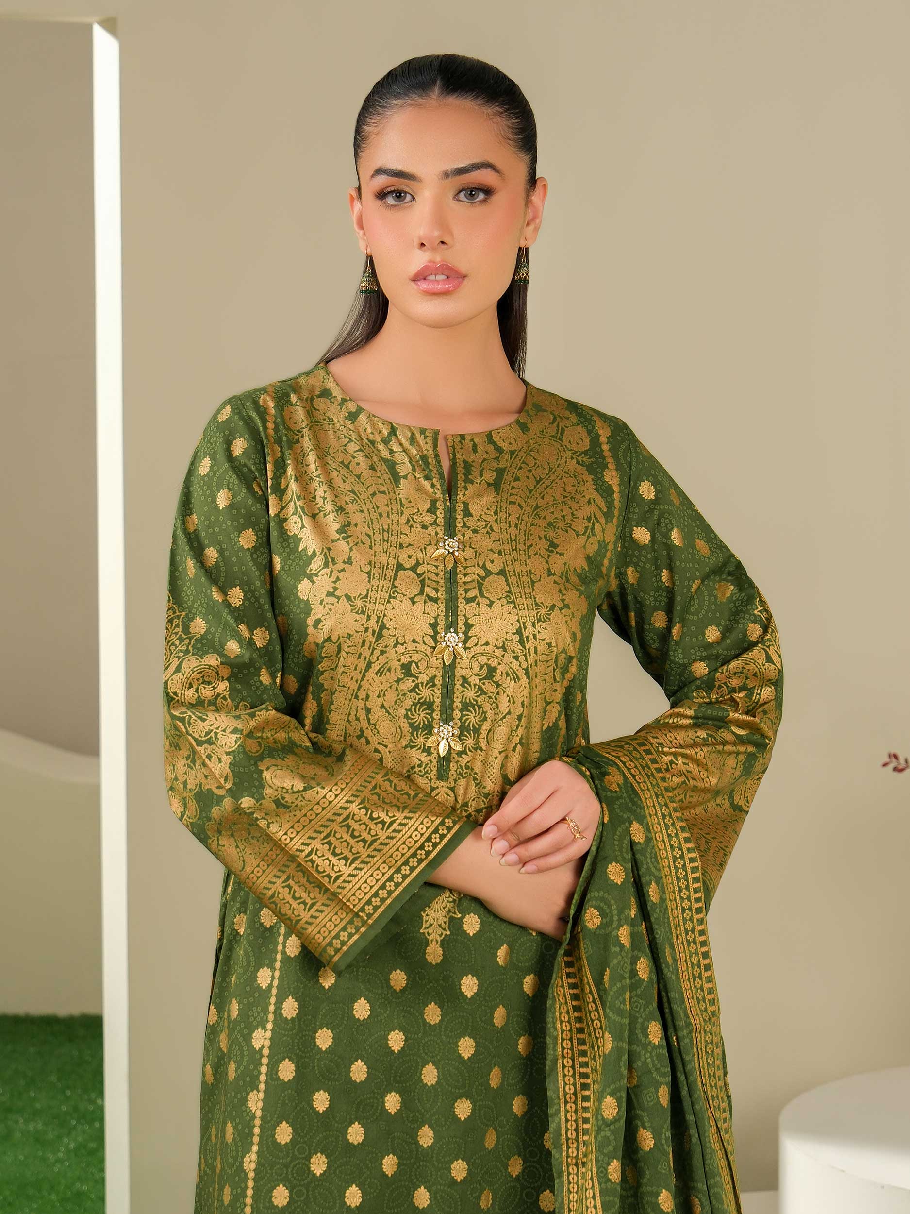 3 Piece Lawn Suit-Paste Print (Unstitched)