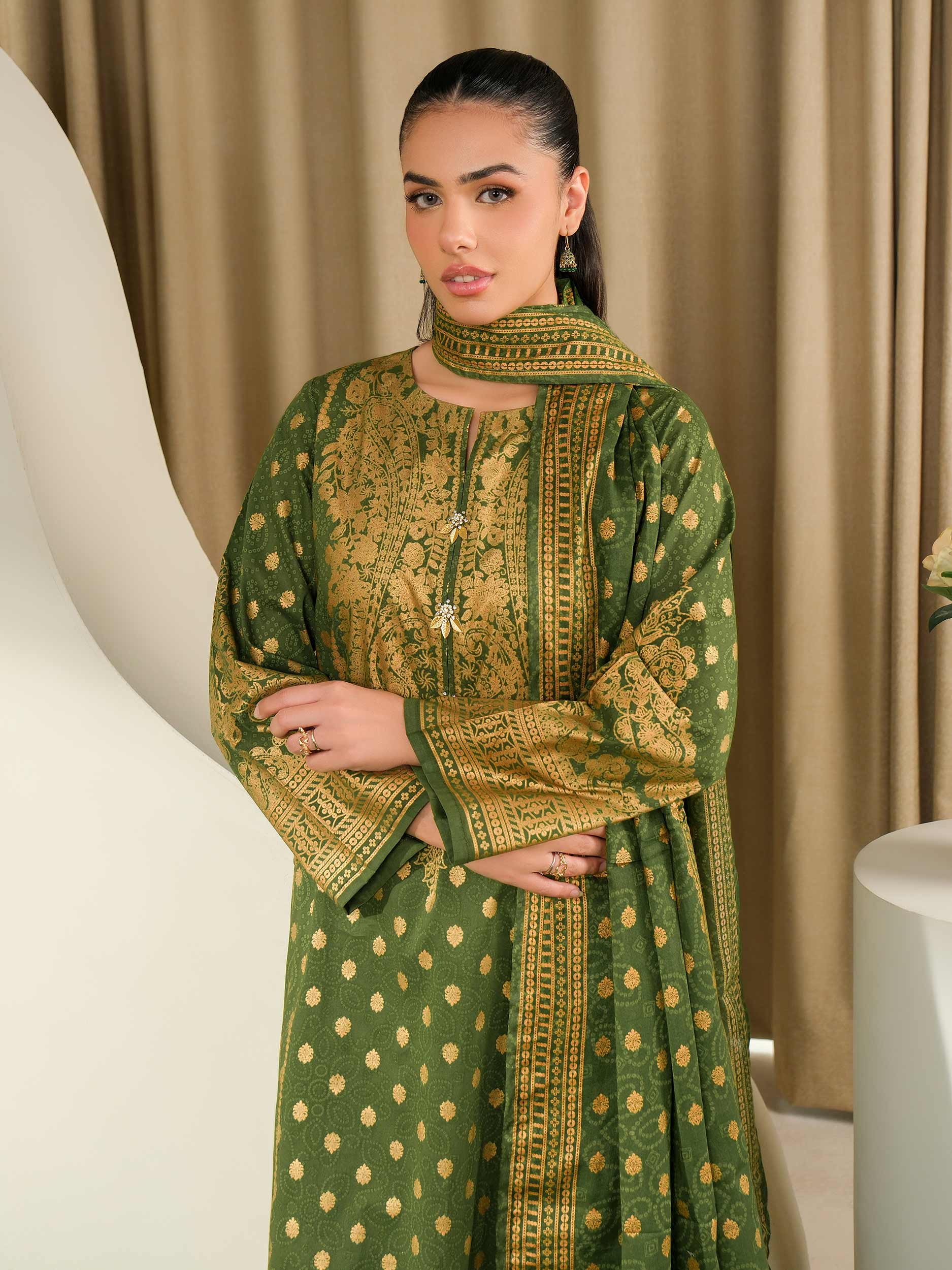 3 Piece Lawn Suit-Paste Print (Unstitched)