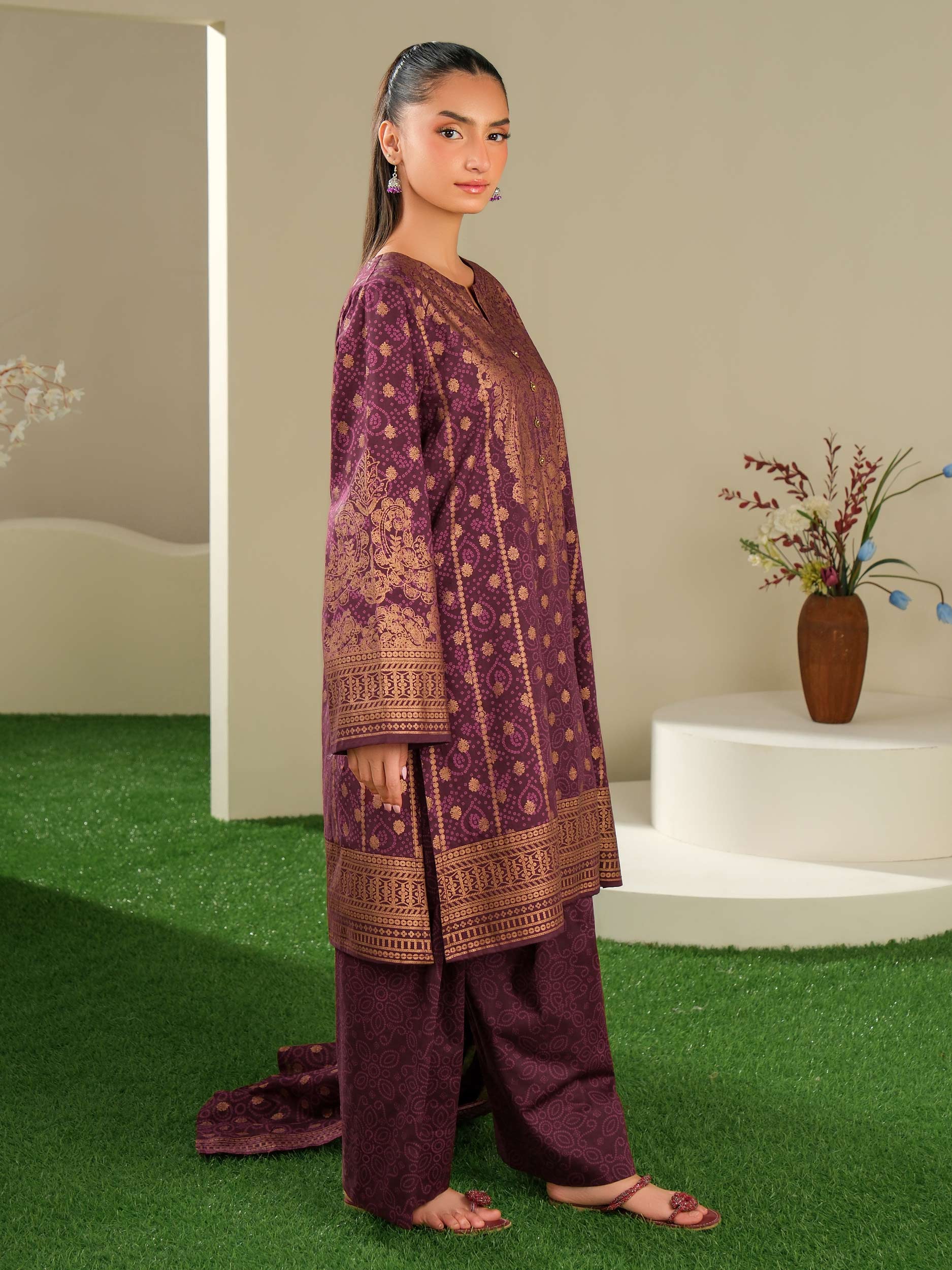 3 Piece Lawn Suit-Paste Print (Unstitched)