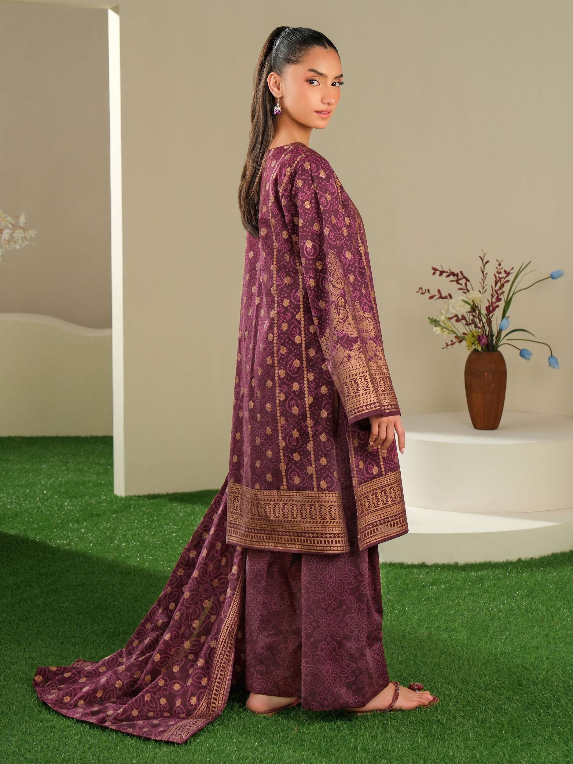 3 Piece Lawn Suit-Paste Print (Unstitched)