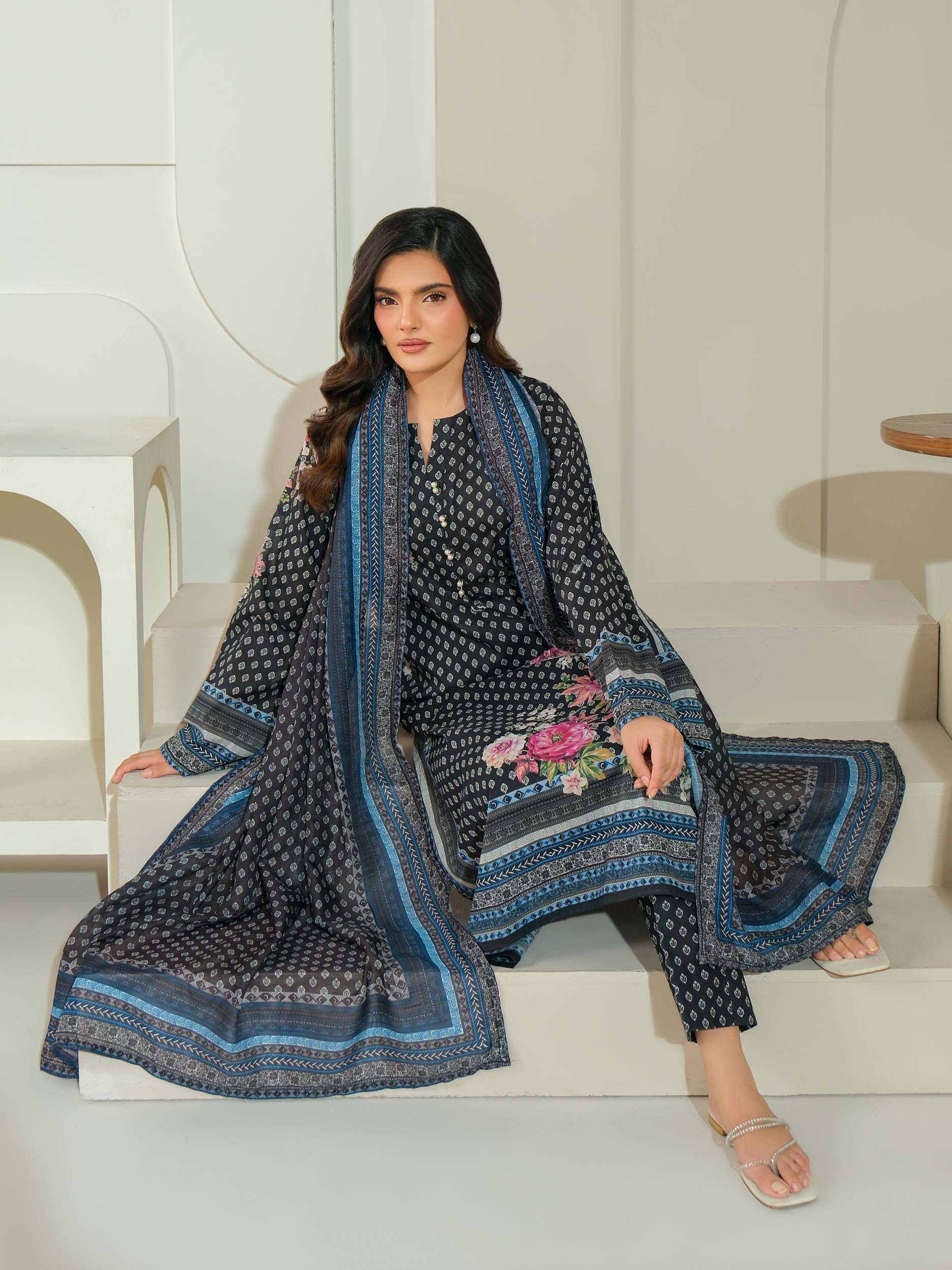 3 Piece Lawn Suit-Printed (Unstitched)