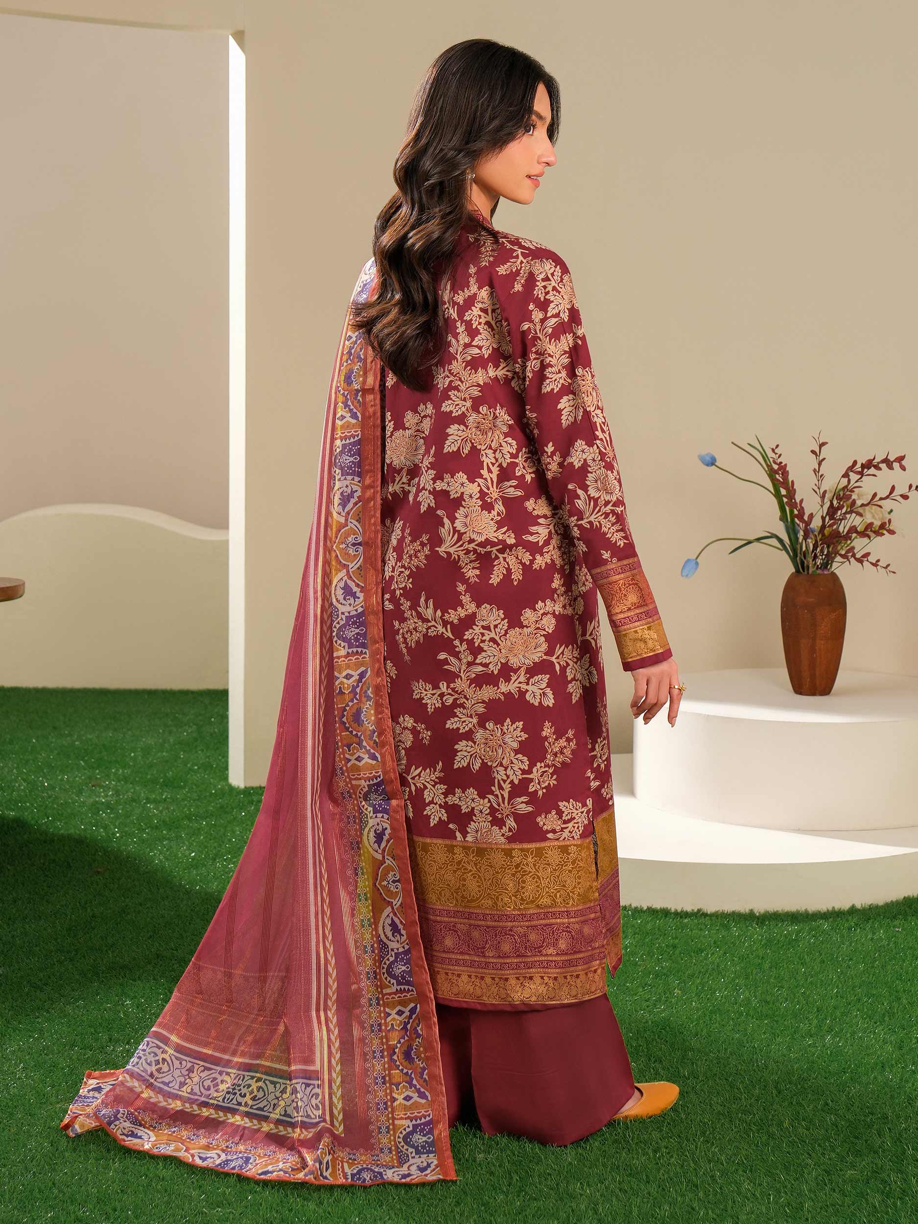 3 Piece Lawn Suit-Paste Print (Unstitched)
