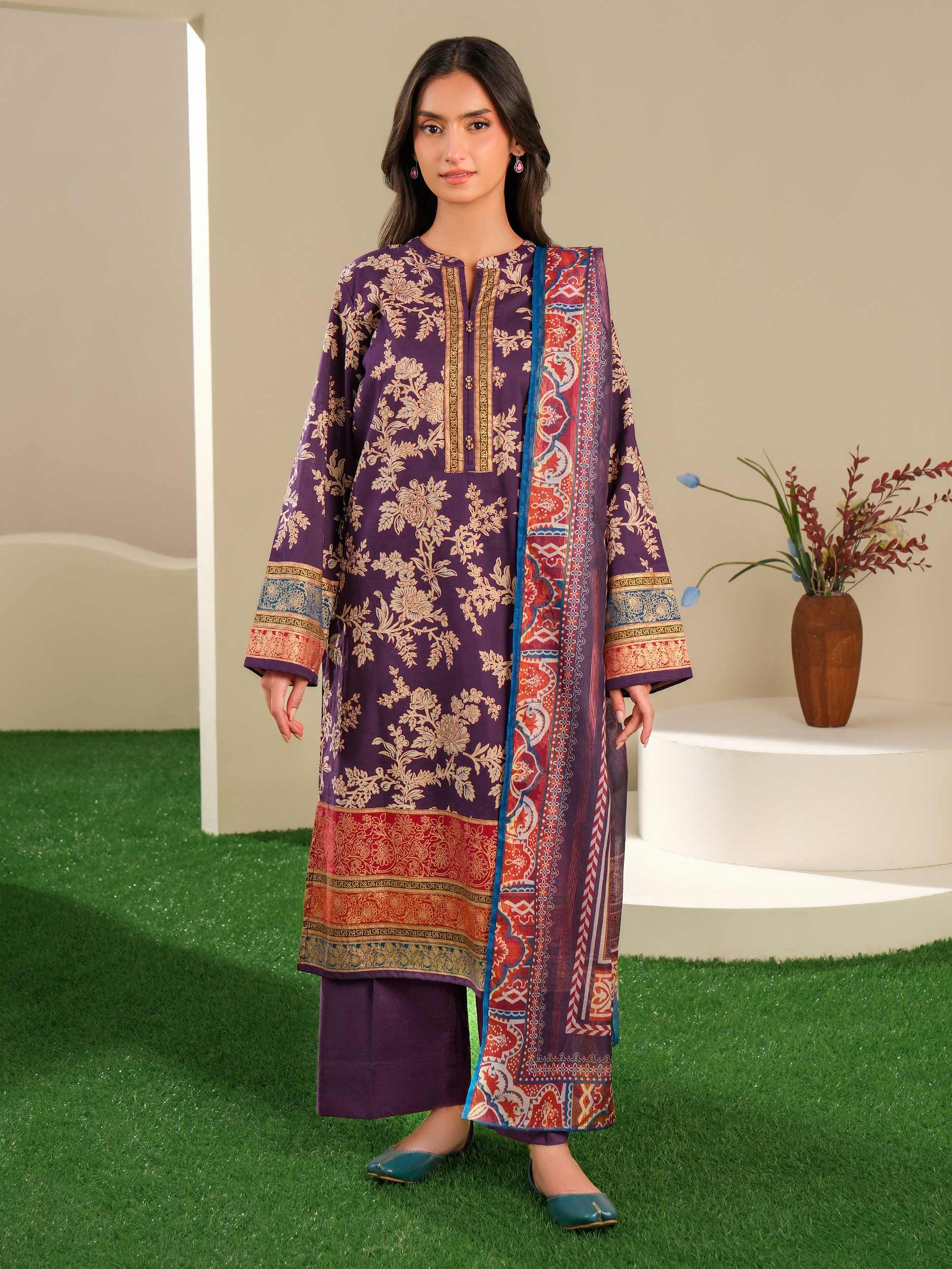 3 Piece Lawn Suit-Paste Print (Unstitched)