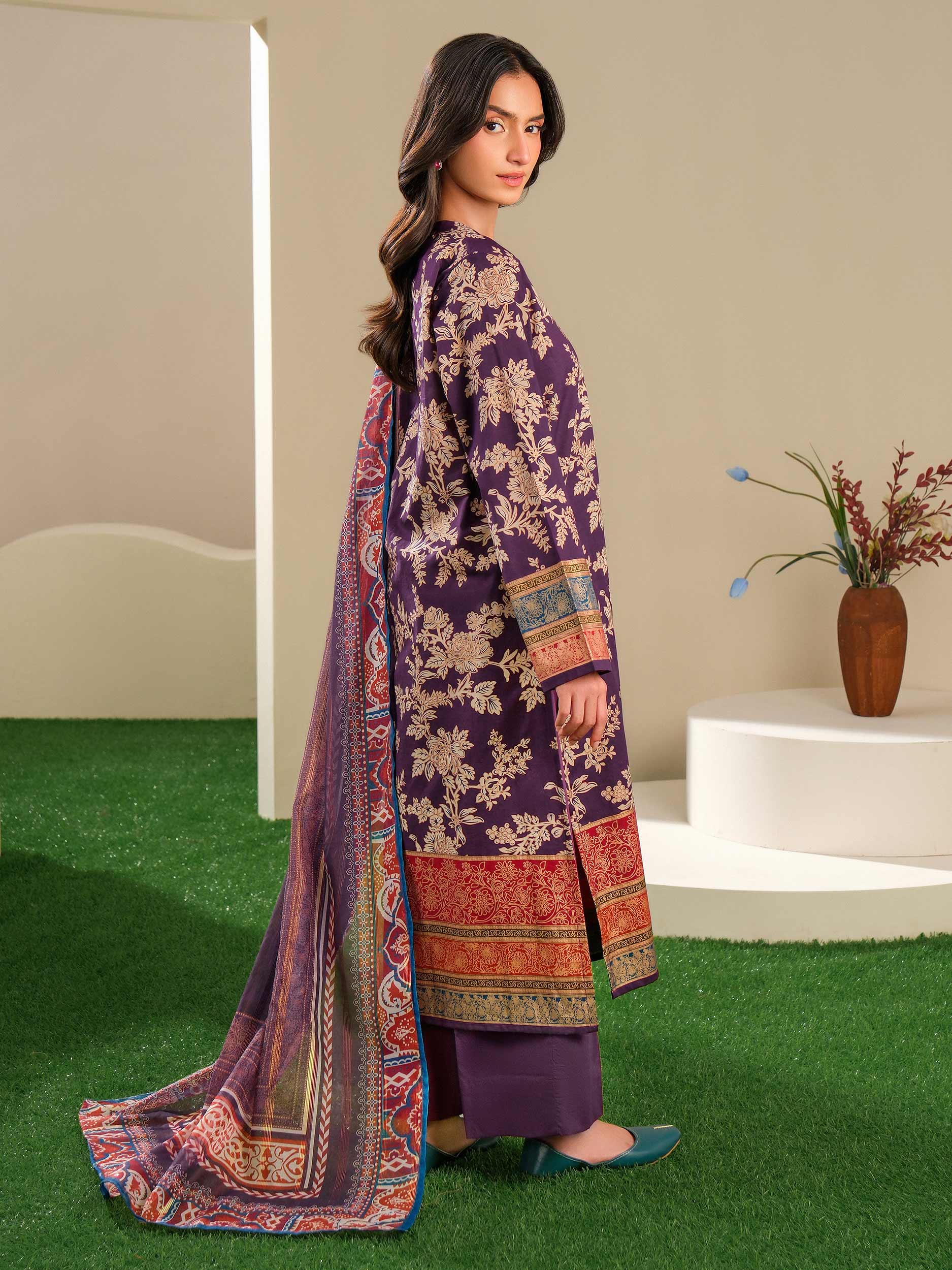 3 Piece Lawn Suit-Paste Print (Unstitched)