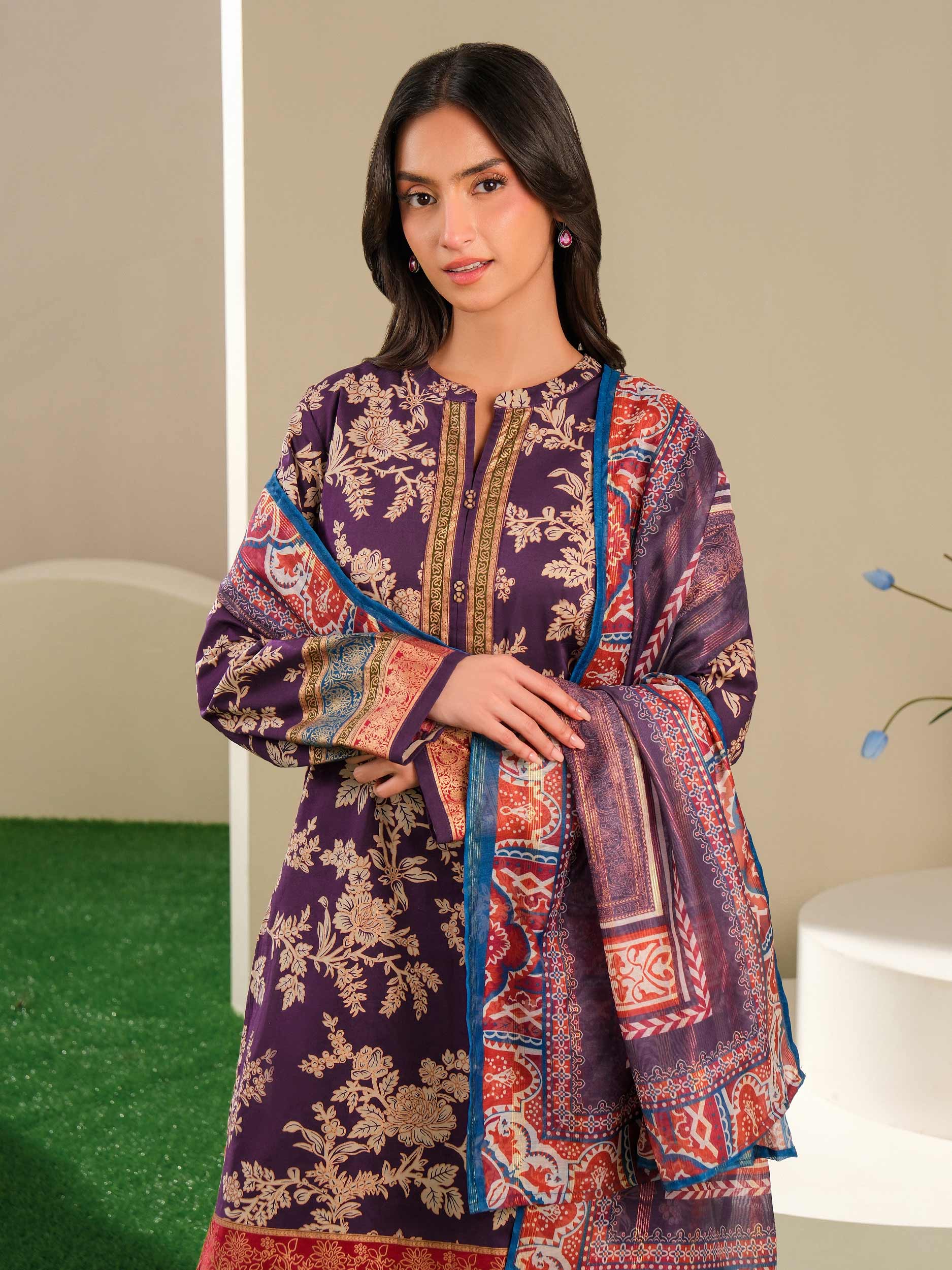 3 Piece Lawn Suit-Paste Print (Unstitched)