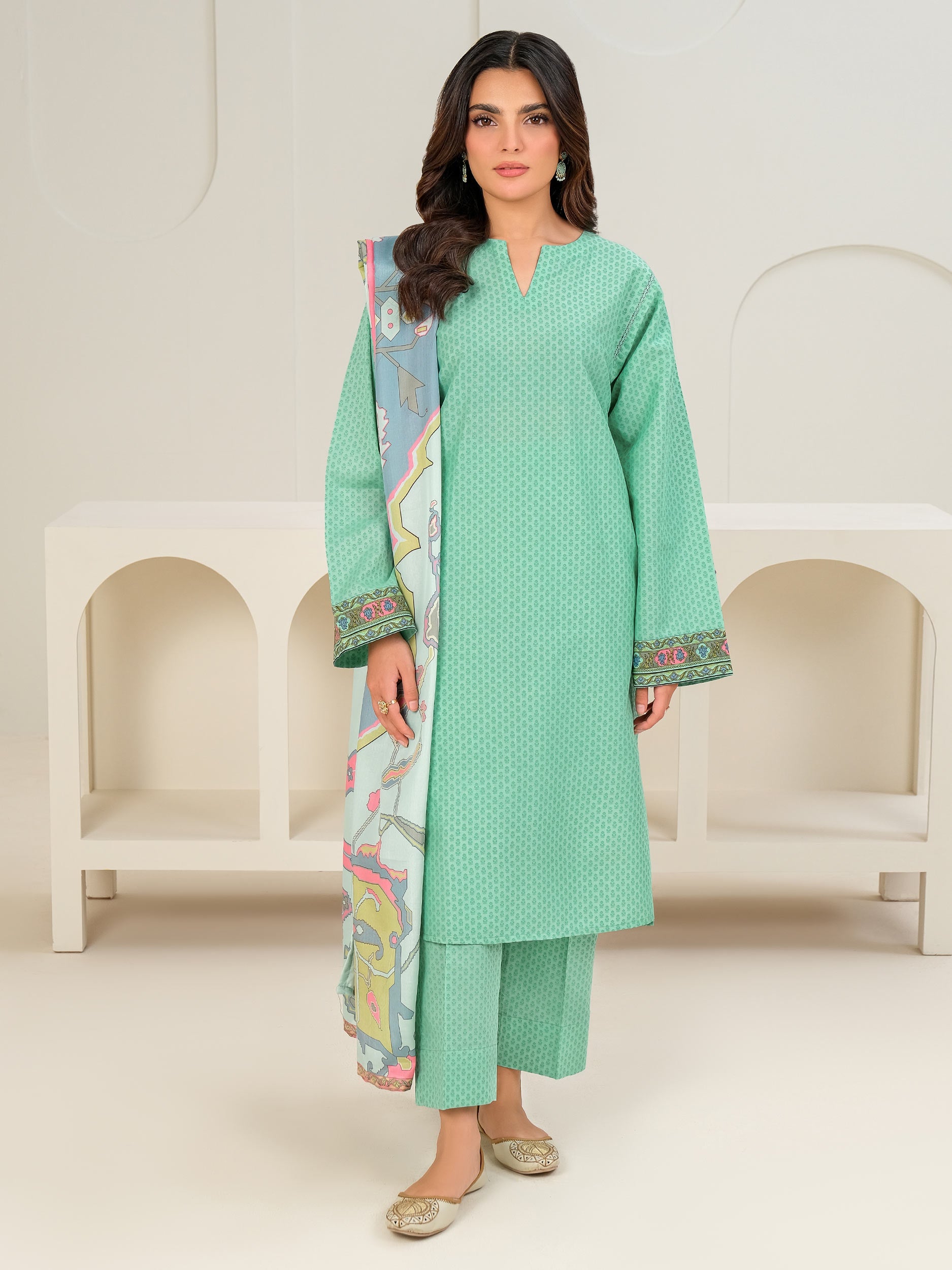 3 Piece Lawn Suit-Paste Print (Unstitched)
