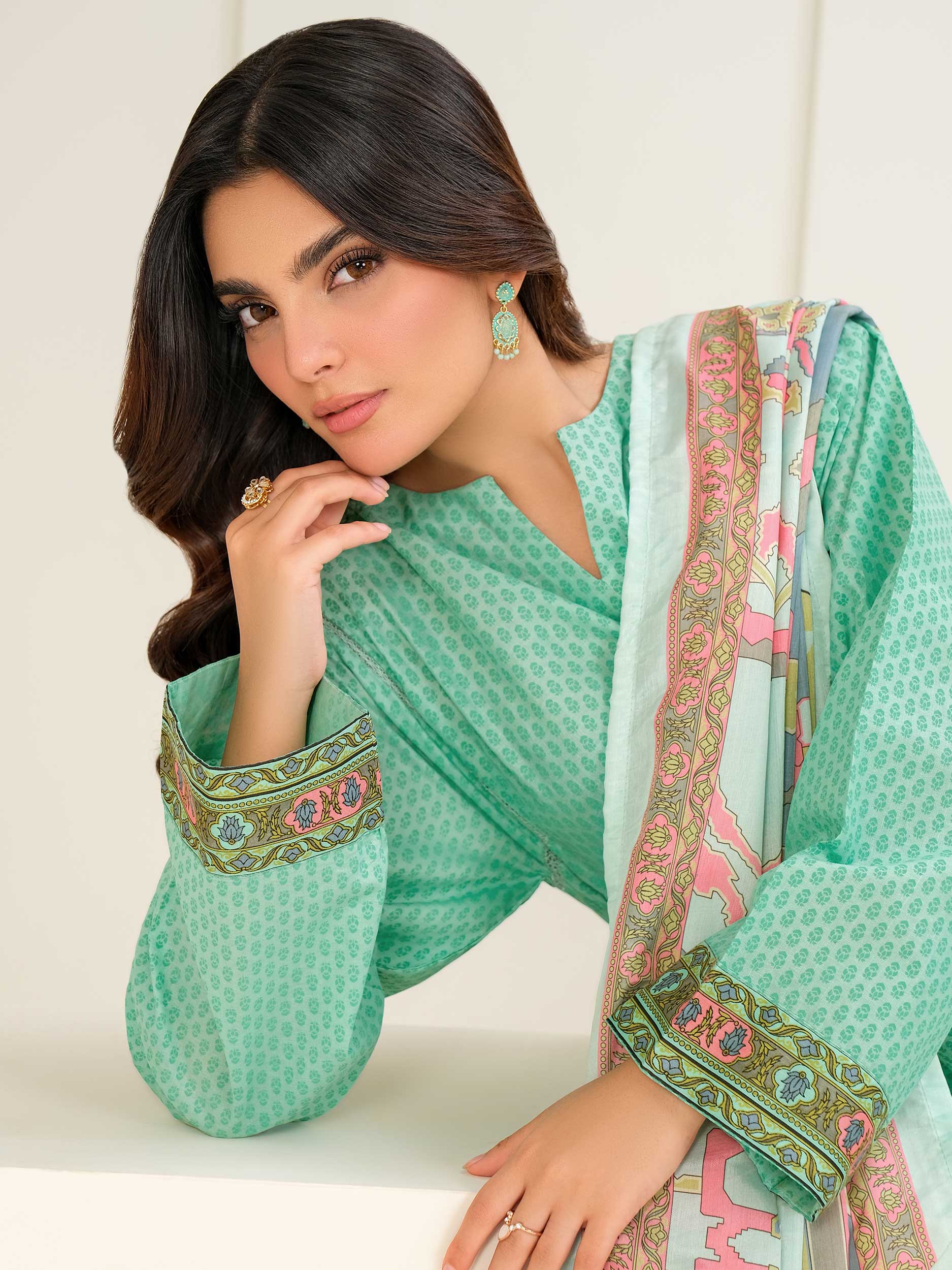 3 Piece Lawn Suit-Paste Print (Unstitched)