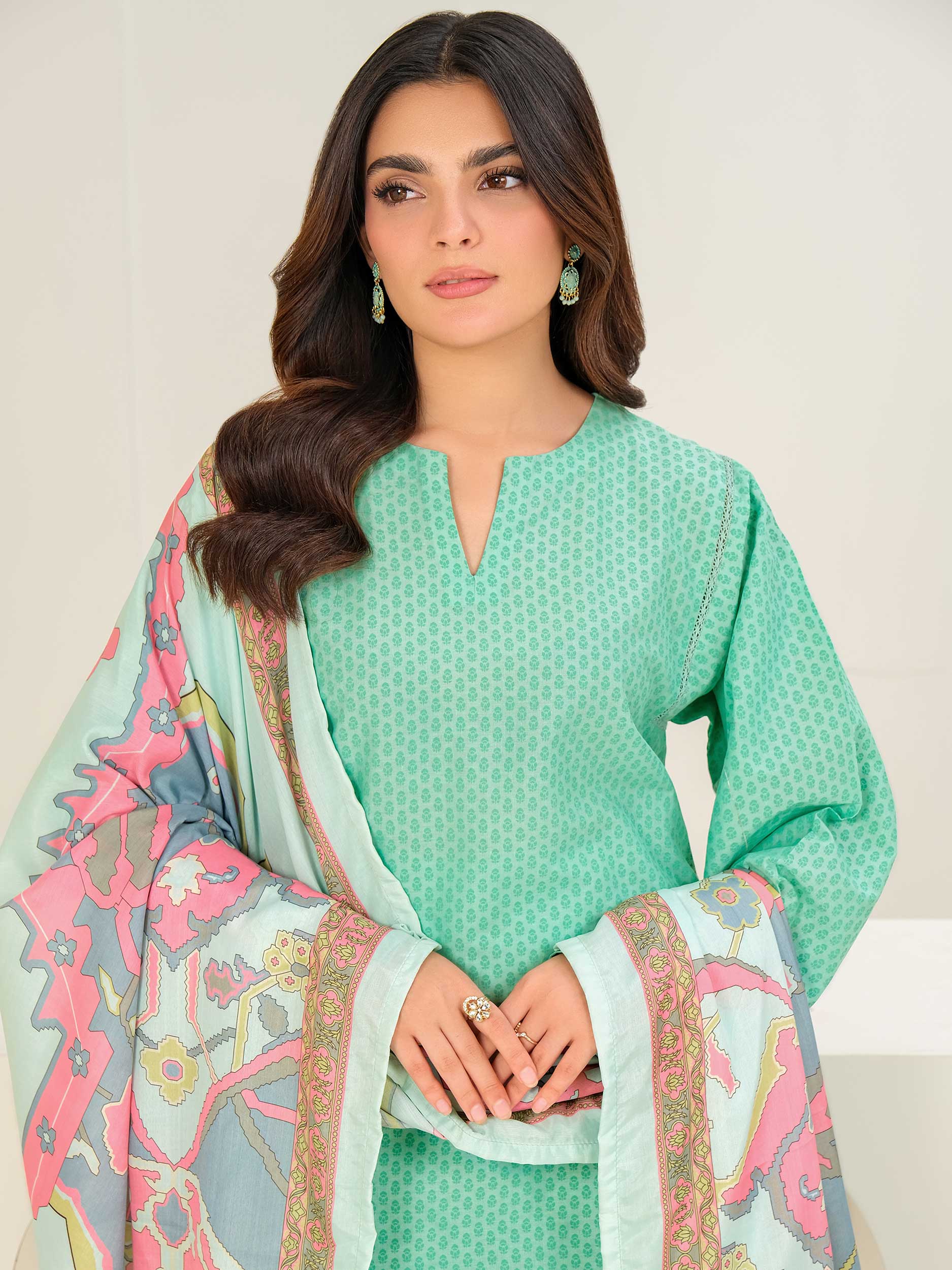 3 Piece Lawn Suit-Paste Print (Unstitched)