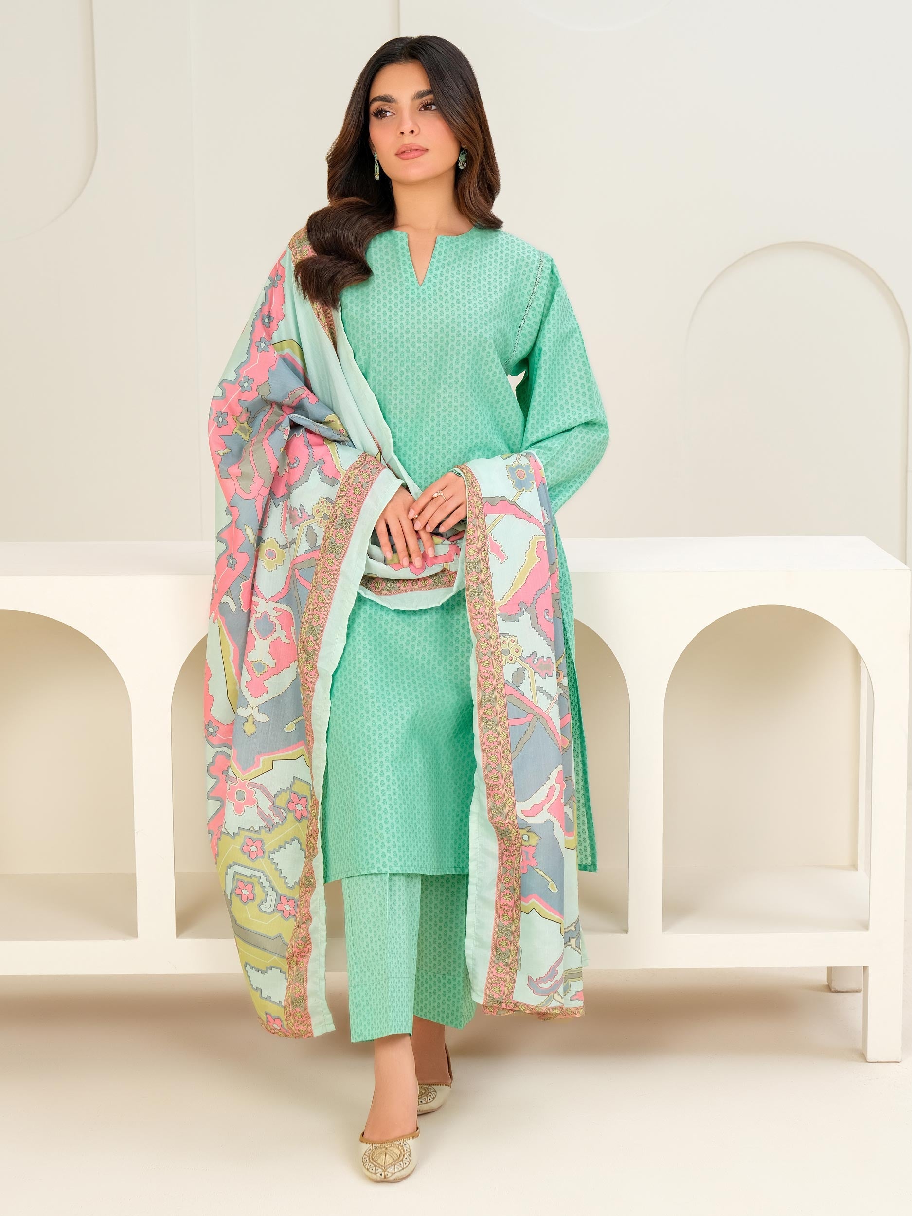 3 Piece Lawn Suit-Paste Print (Unstitched)
