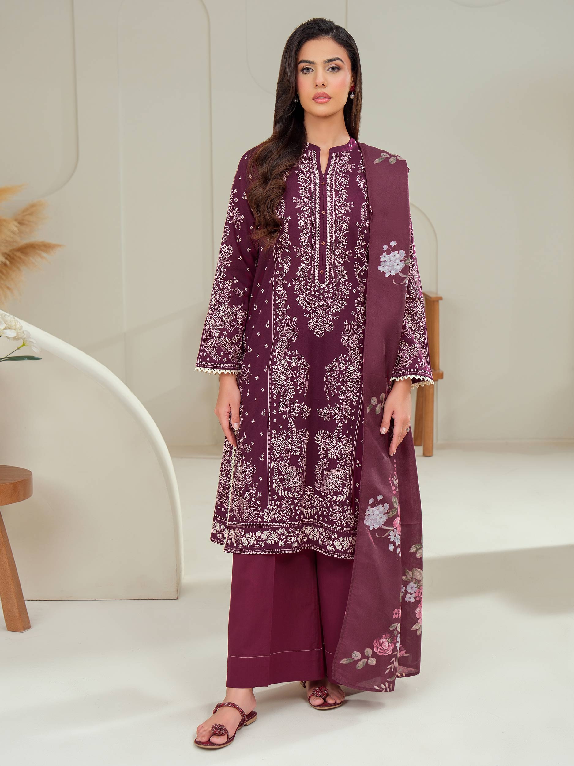 3 Piece Lawn Suit-Printed (Unstitched)