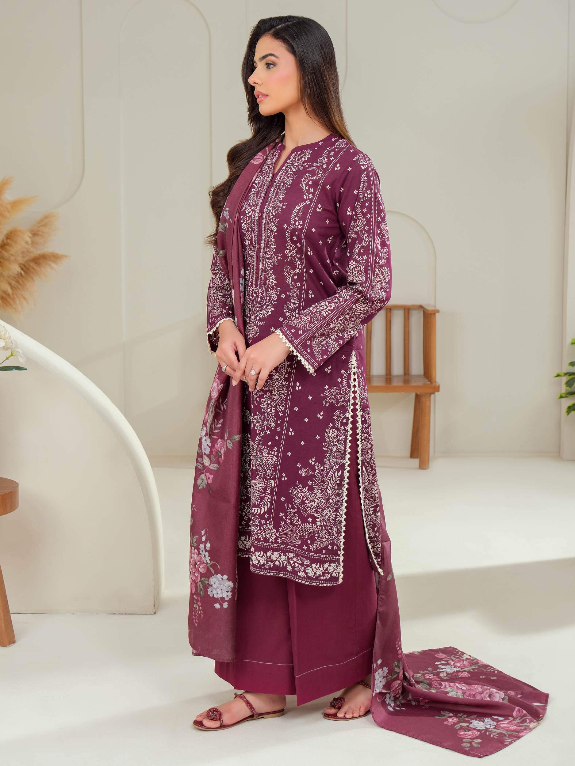 3 Piece Lawn Suit-Printed (Unstitched)